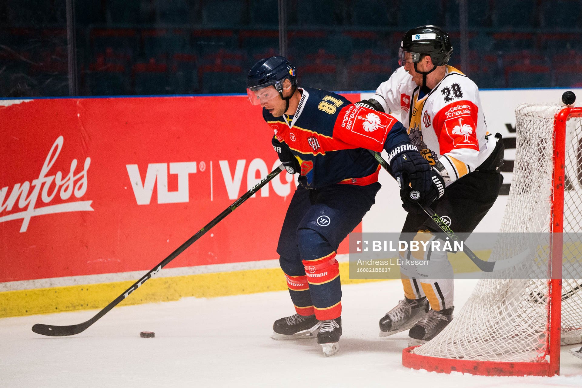 Djurgårdens Calle Ridderwall och Rouen Dragons Damien Raux