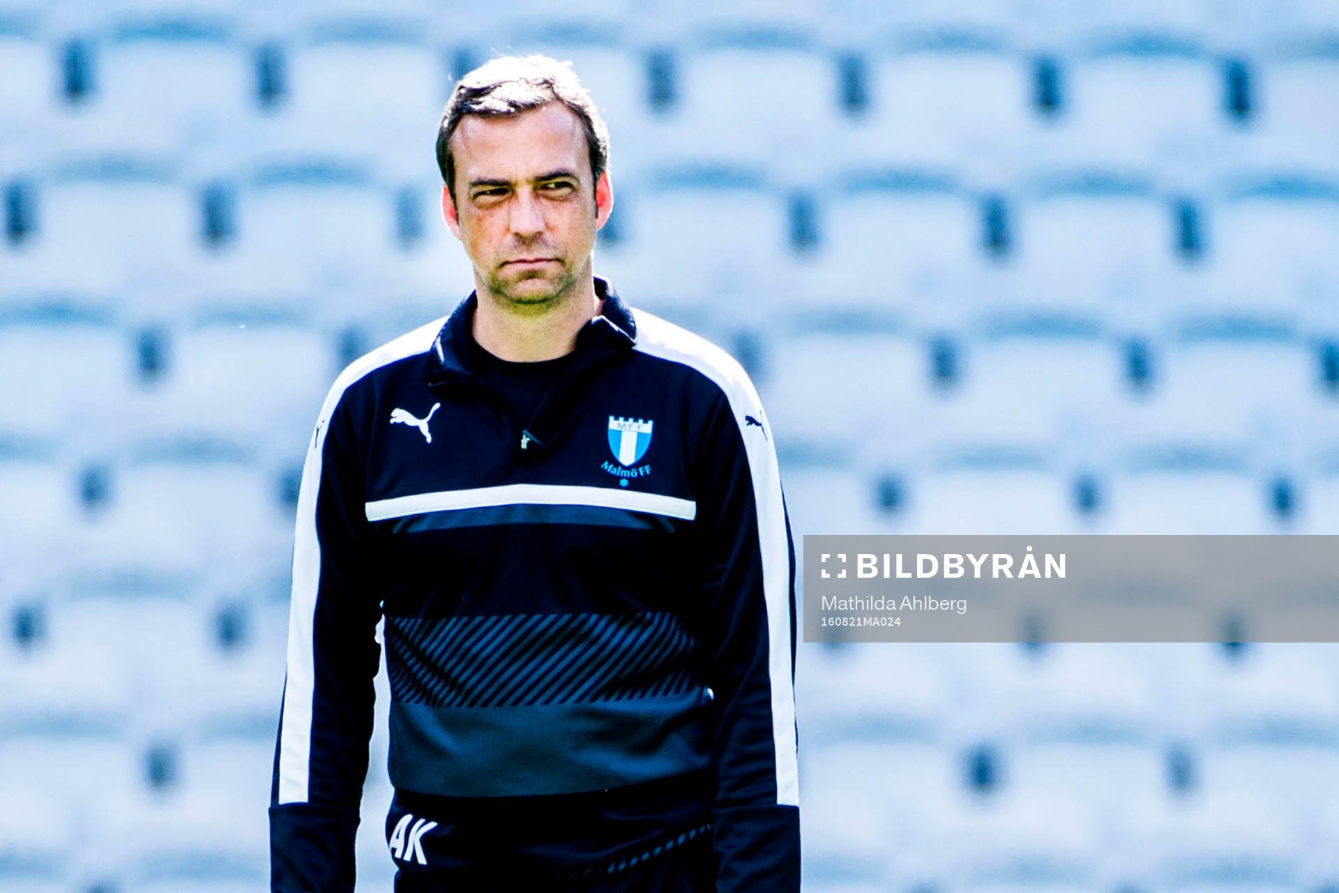 Malmö FFs tränare Allan Kuhn  under en fotbollsträning med Malmö FF den 21 augusti 2016 i Malmö.