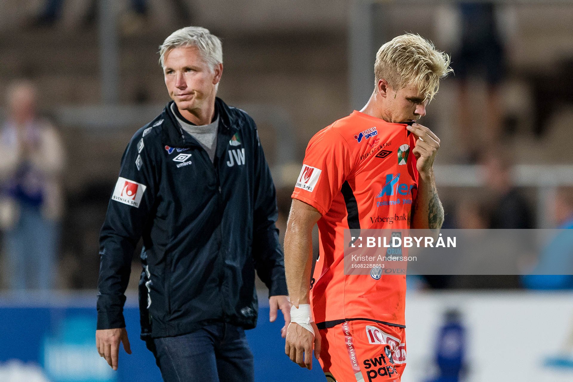 Varbergs tränare Jörgen Wålemark och Mats Andre Kaland