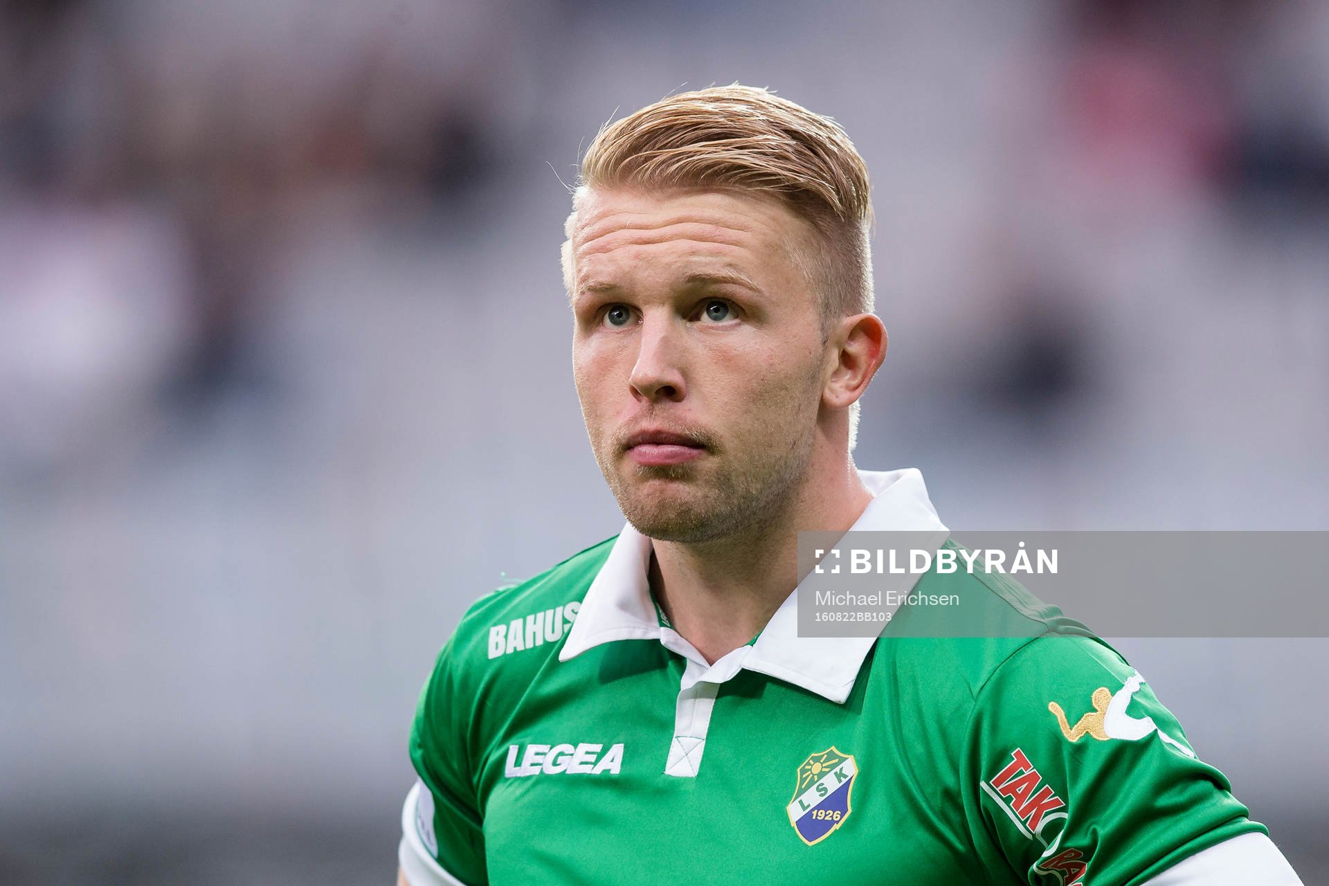 Ljungskiles Tim Nilsen innan fotbollsmatchen i Superettan