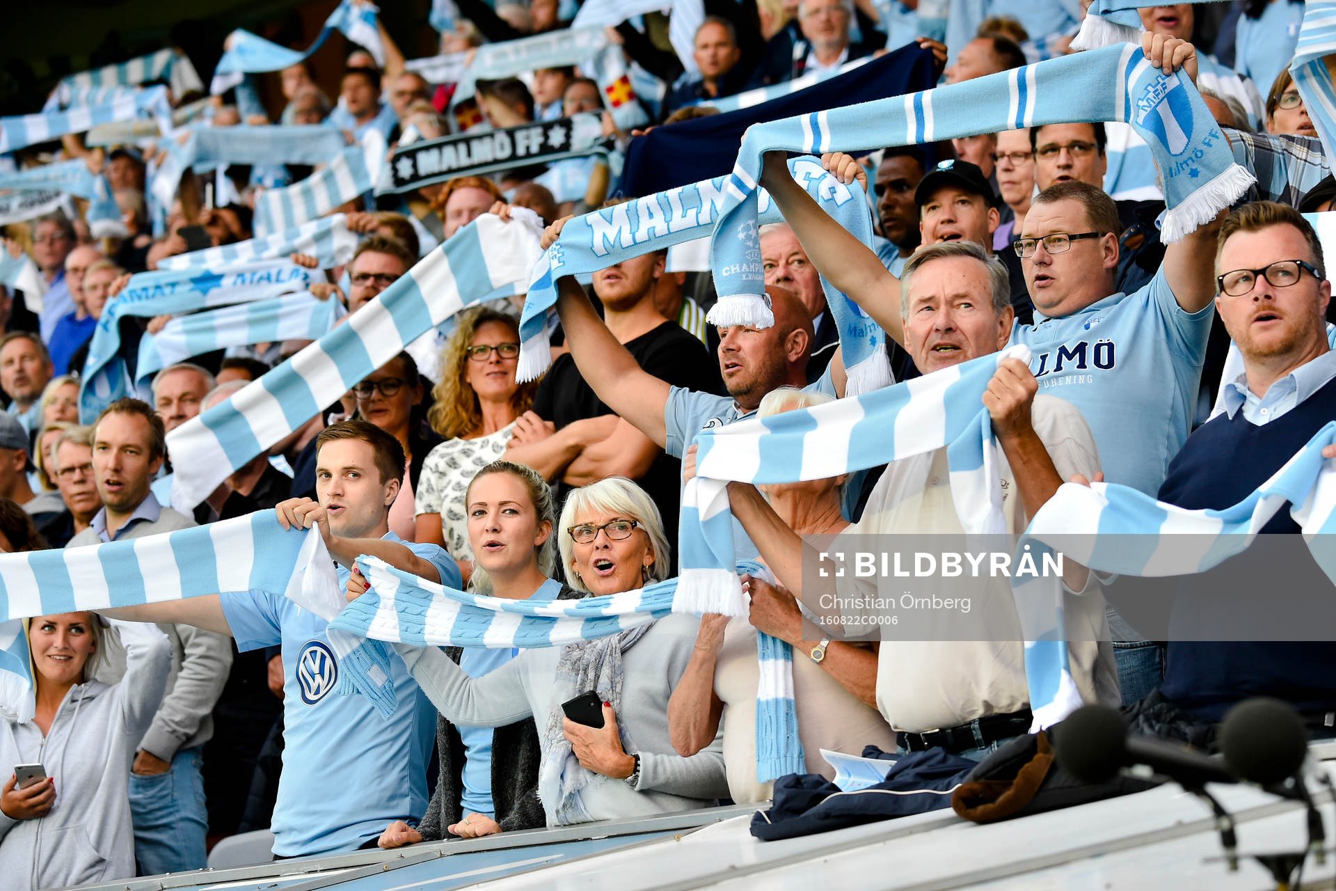 Malmö FFs supportrar på läktaren