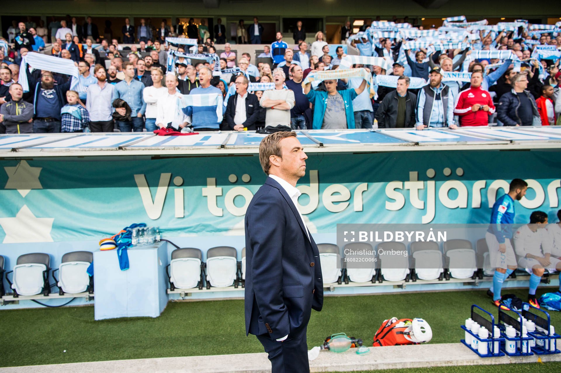 Malmö FFs tränare Allan Kuhn innan fotbollsmatchen i