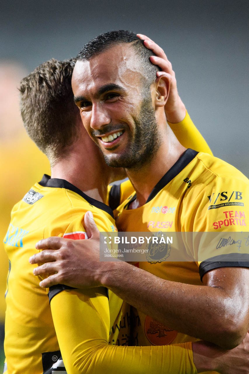 Elfsborgs Issam Jebali är glad efter fotbollsmatchen i Allsvenskan mellan Elfsborg och GIF Sundsvall den 22 augusti 2016 i BORÅS.