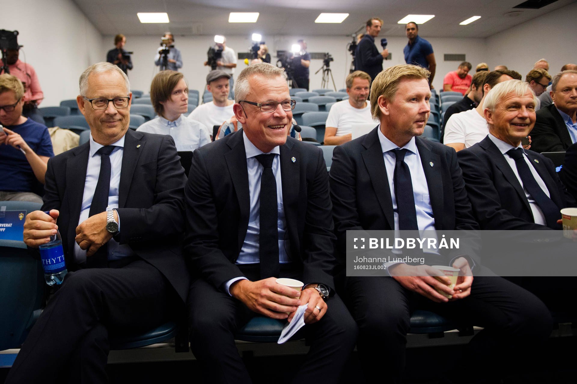 Sveriges rådgivare Lars Lagerbäck, förbundskapten Jan
