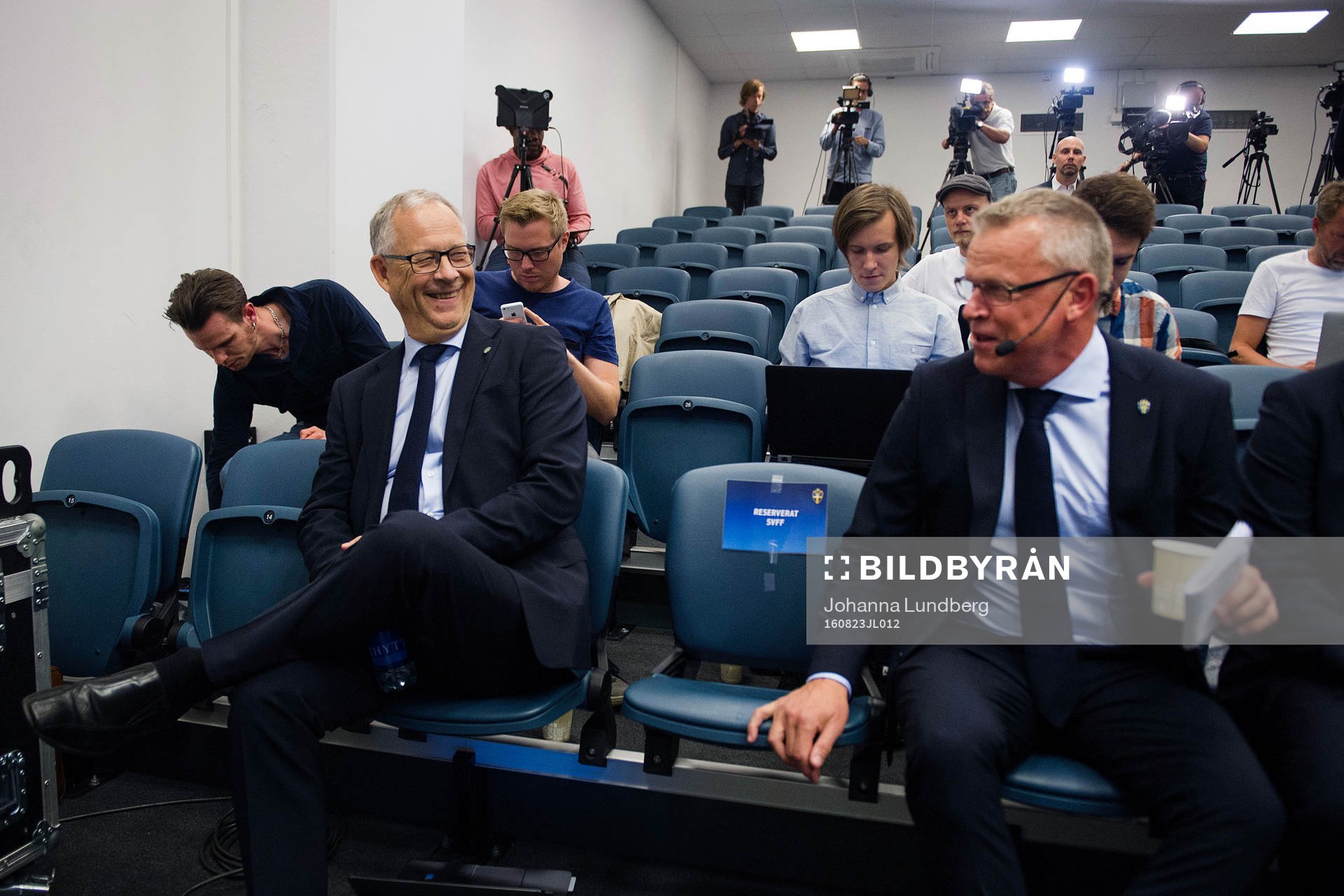 Sveriges rådgivare Lars Lagerbäck och förbundskapten Jan