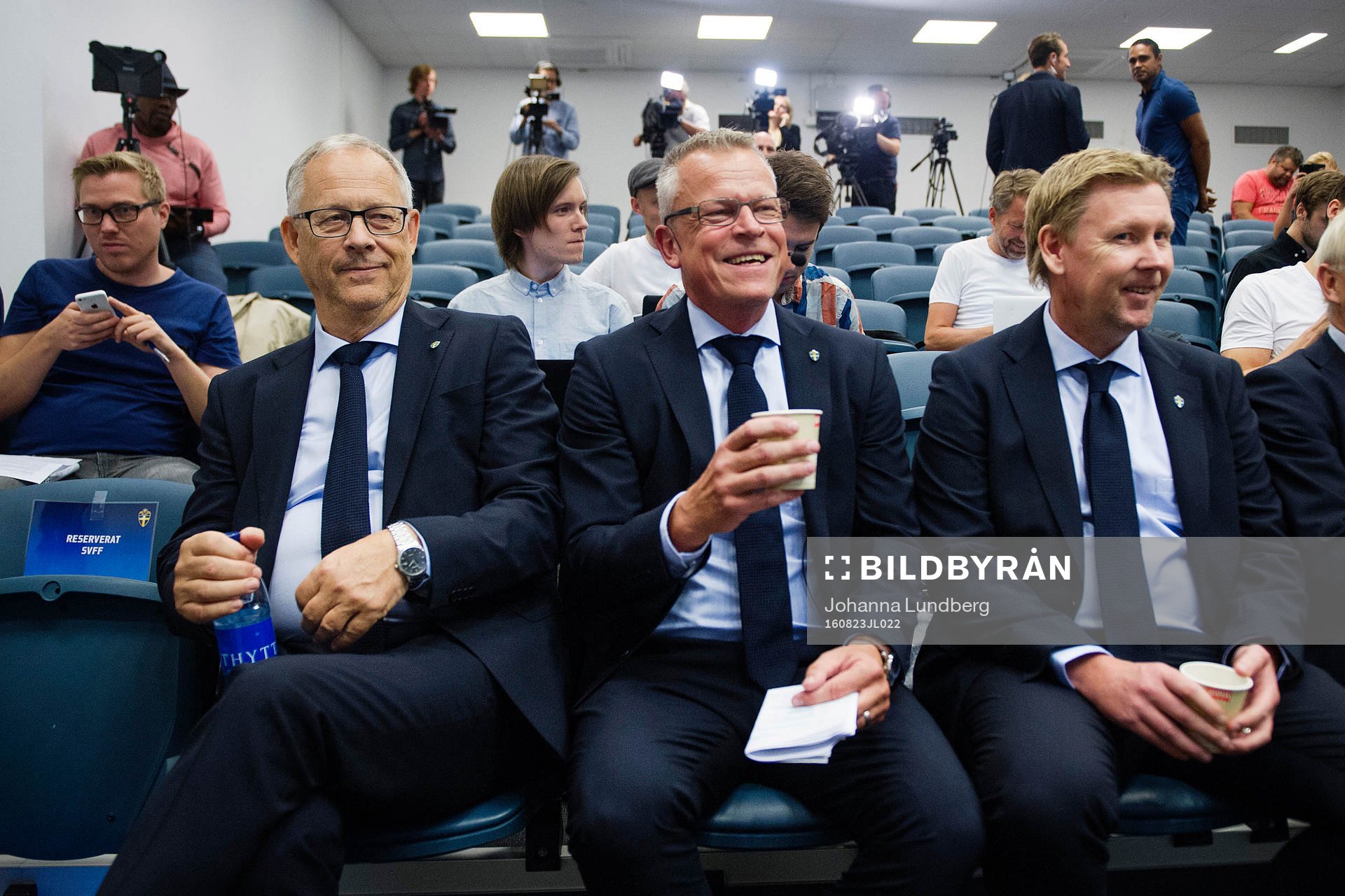 Sveriges rådgivare Lars Lagerbäck, förbundskapten Jan