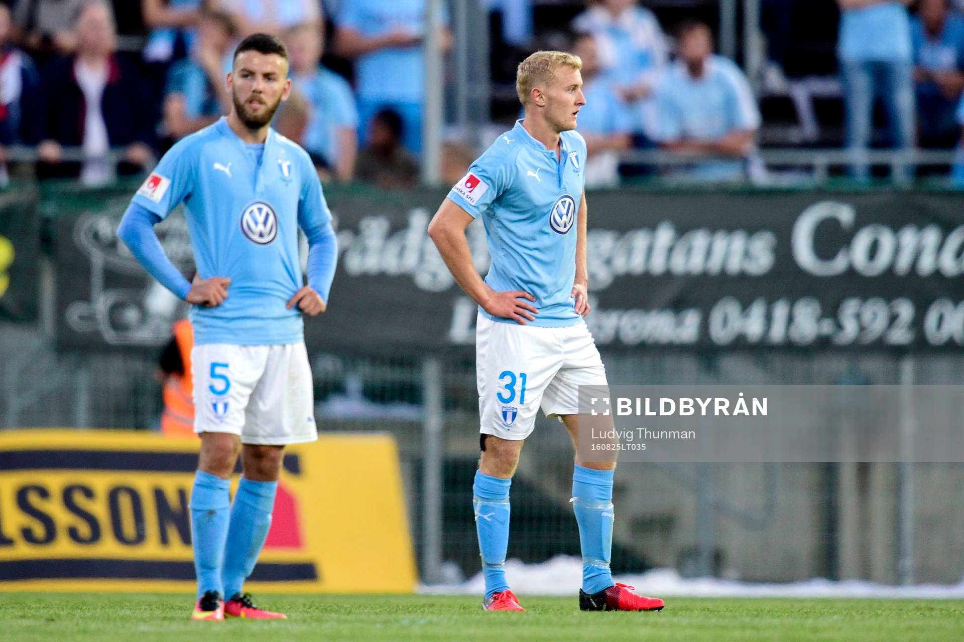 Malmö FFs Erdal Rakip och Franz Brorsson deppar