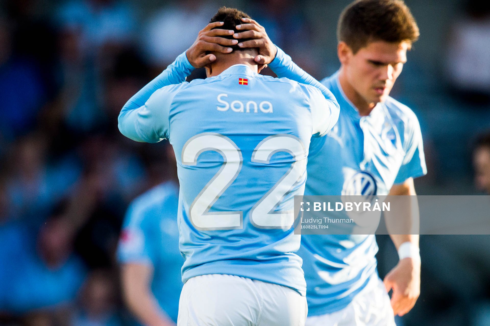 Malmö FFs Tobias Sana och Vidar Örn Kjartansson deppar