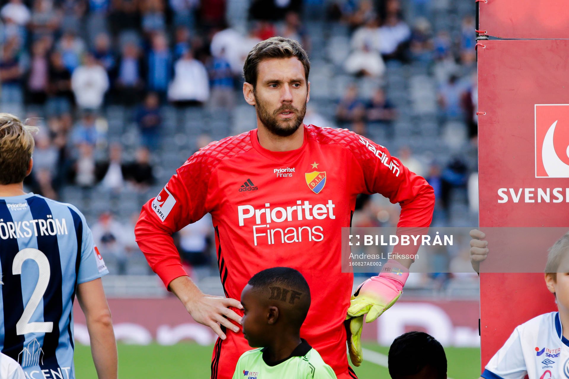 Djurgårdens målvakt Andreas Isaksson före