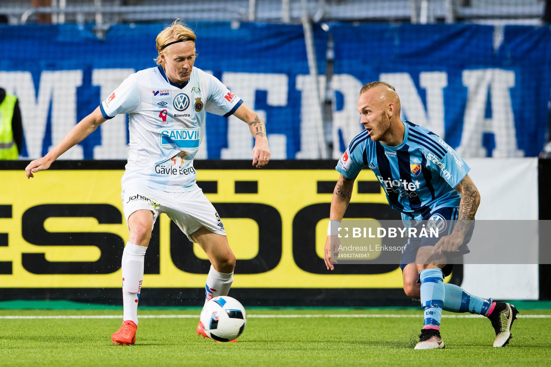 Gefles Jacob Ericsson och Djurgårdens Magnus Eriksson