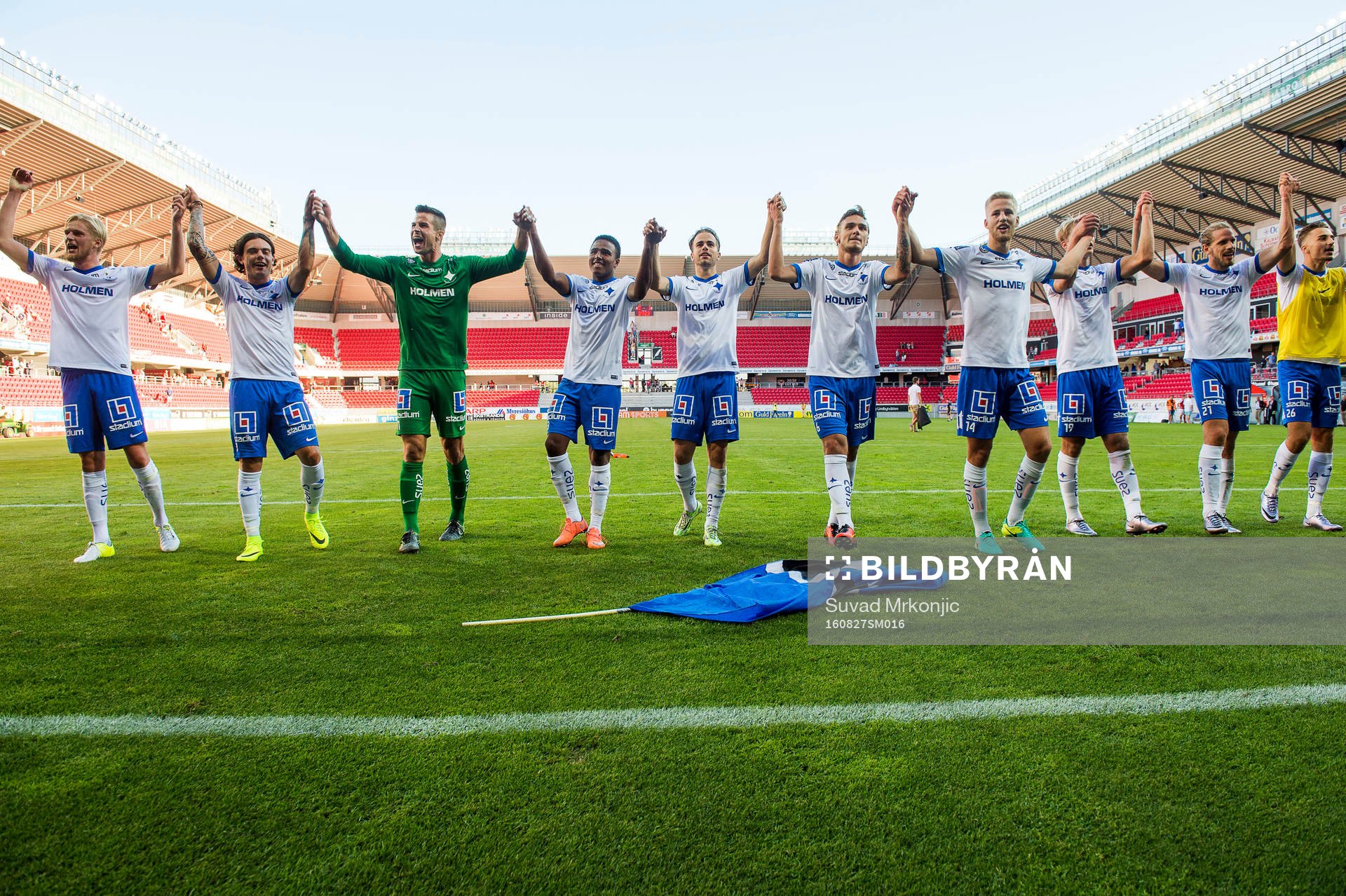 Norrköpingsspelarna jublar