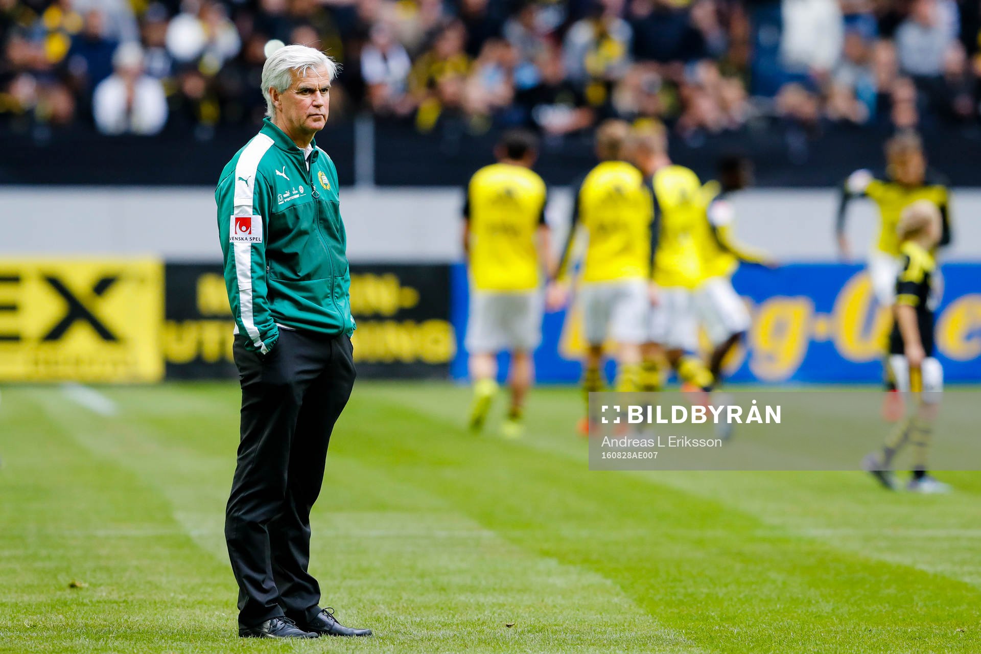 Hammarbys tränare Nanne Bergstrand före fotbollsmatchen i