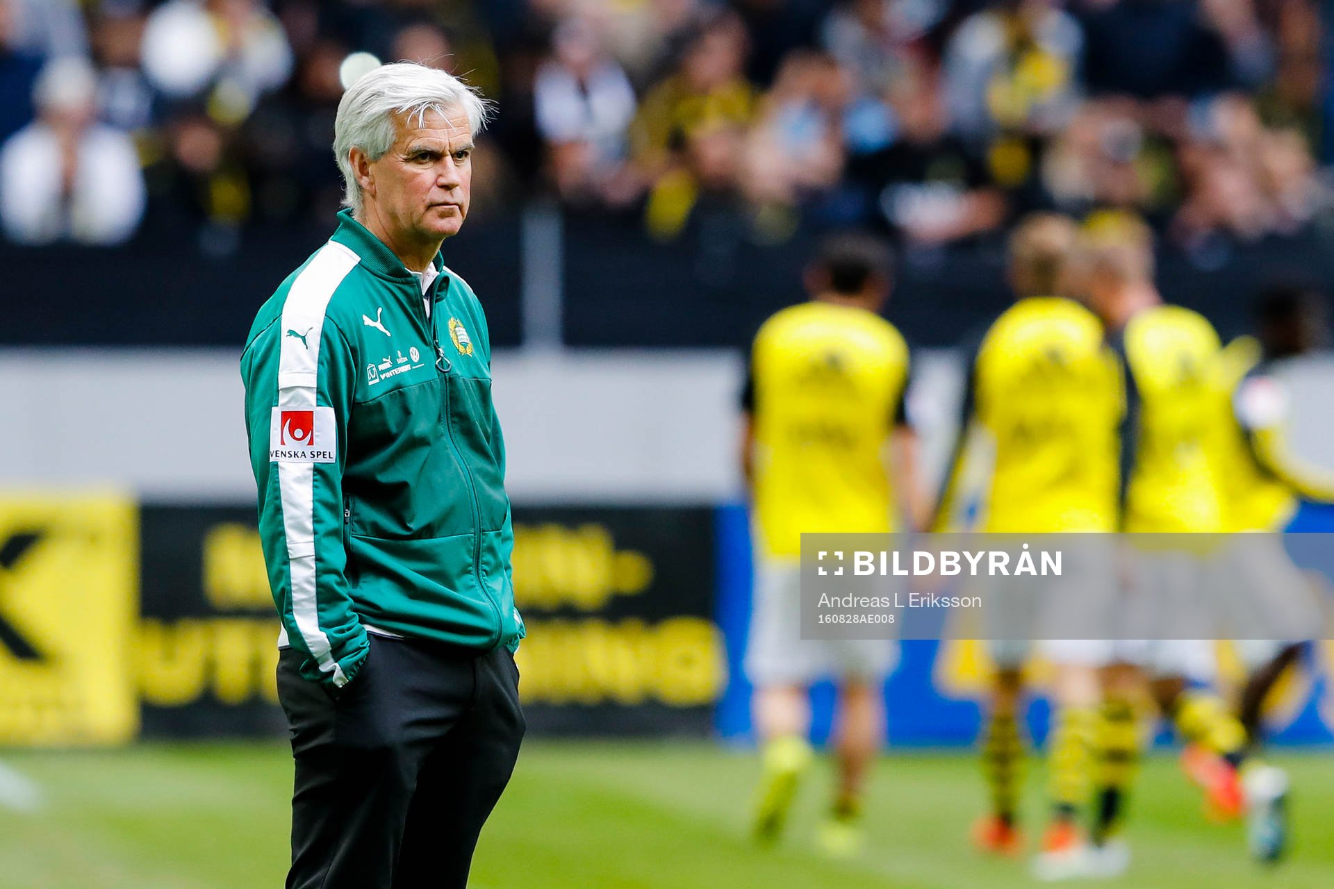 Hammarbys tränare Nanne Bergstrand före fotbollsmatchen i
