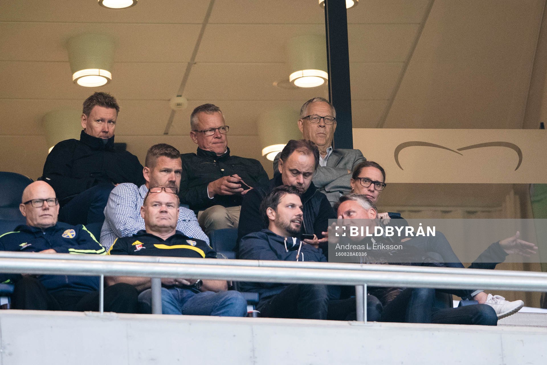 Sveriges förbundskapten Janne Andersson och rådgivare