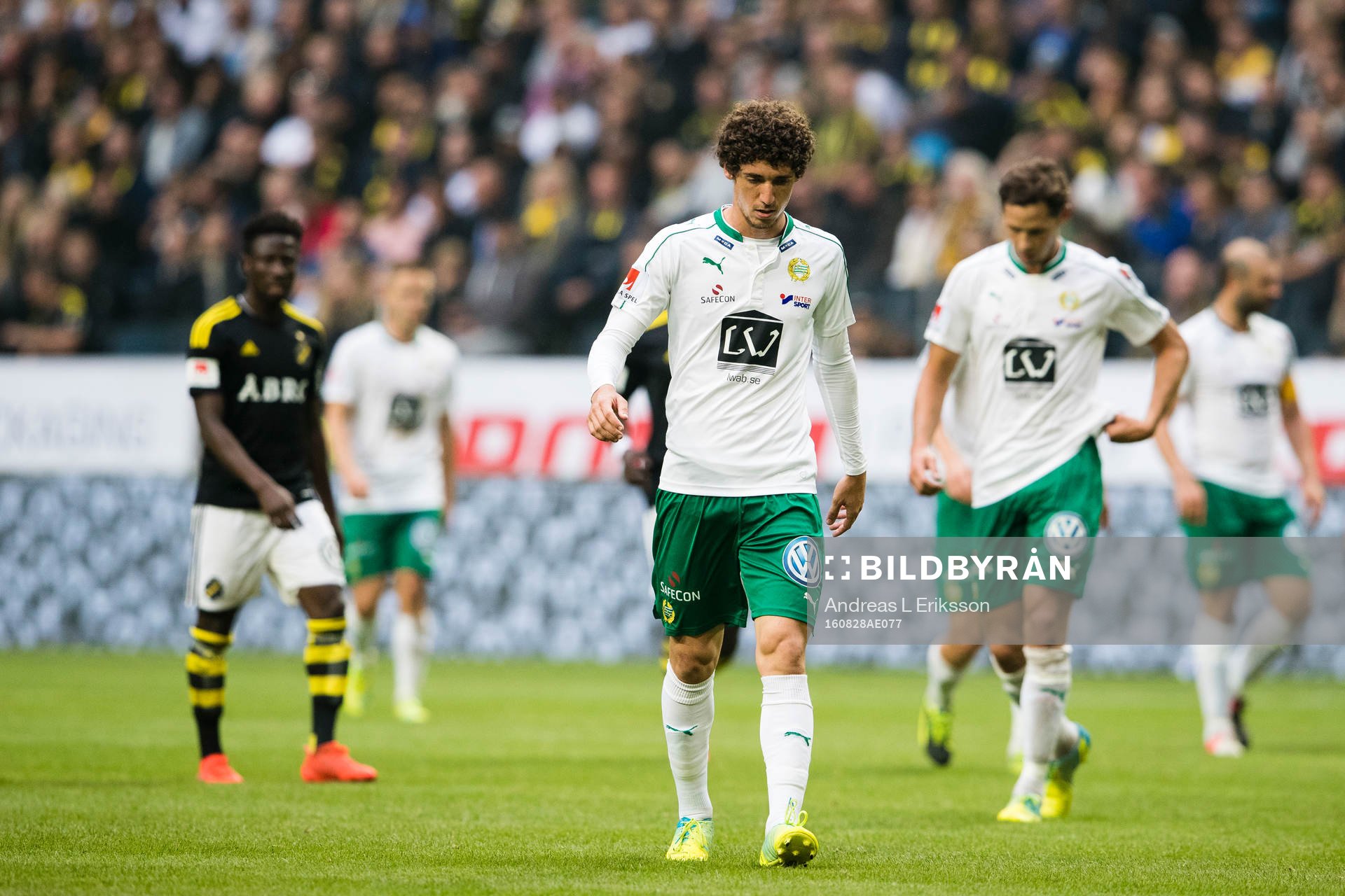 Hammarbys Romulo Cabral Pereira Pinto och Johan Persson