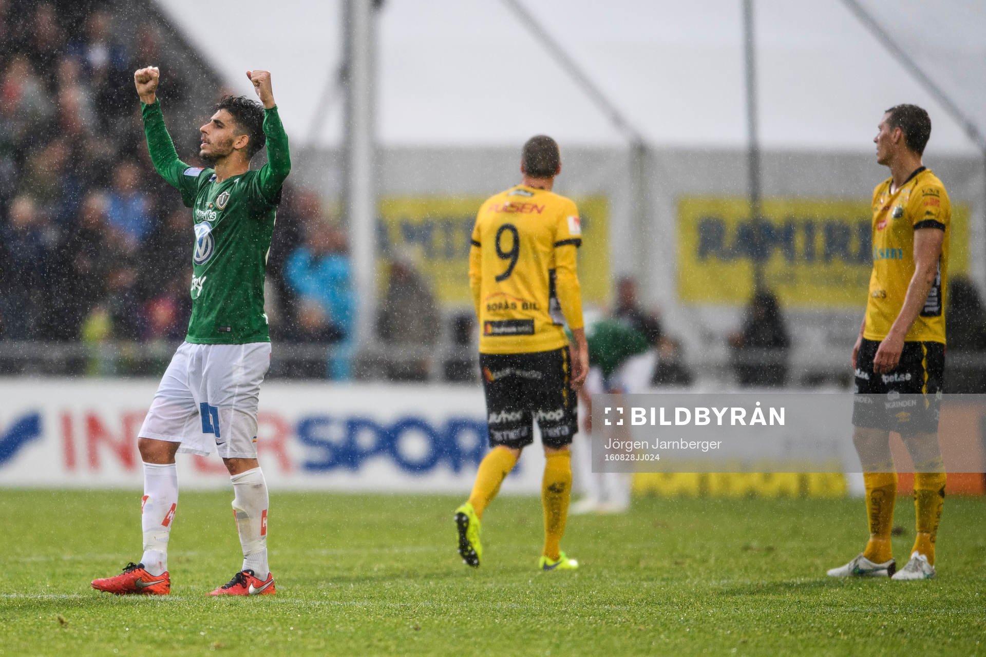 Jönköpings Alejandro Fernandez Portillo jublar under fotbollsmatchen i Allsvenskan mellan Jönköping och Elfsborg den 28 augusti 2016 i JÖNKÖPING.