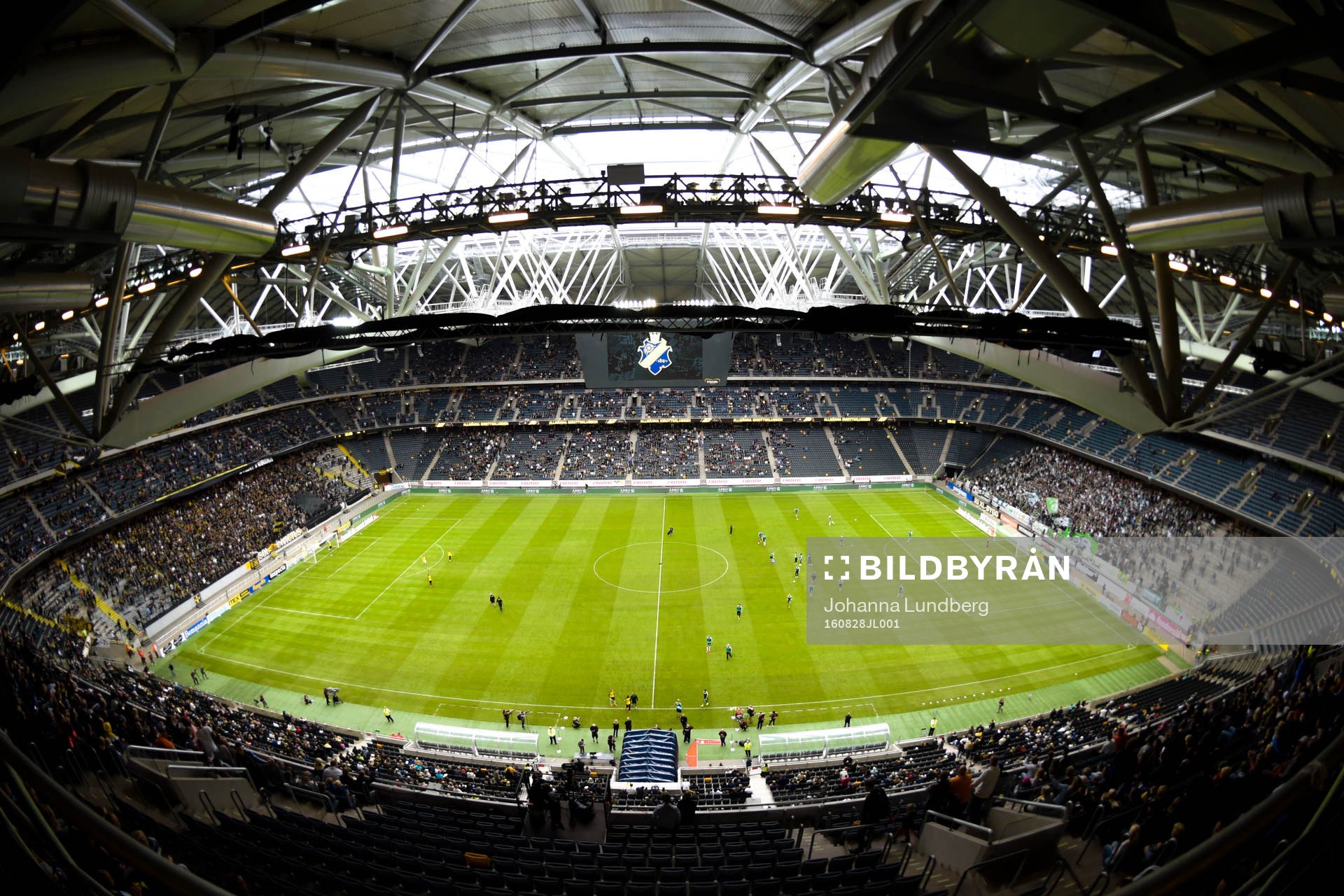Friends Arena före fotbollsmatchen i Allsvenskan mellan