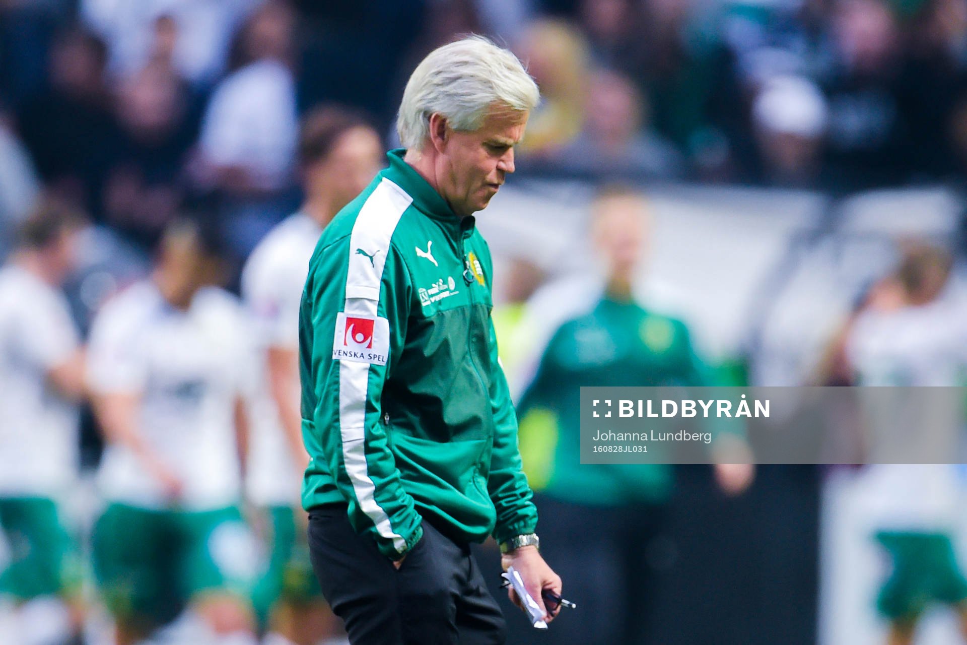 Hammarbys tränare Nanne Bergstrand deppar