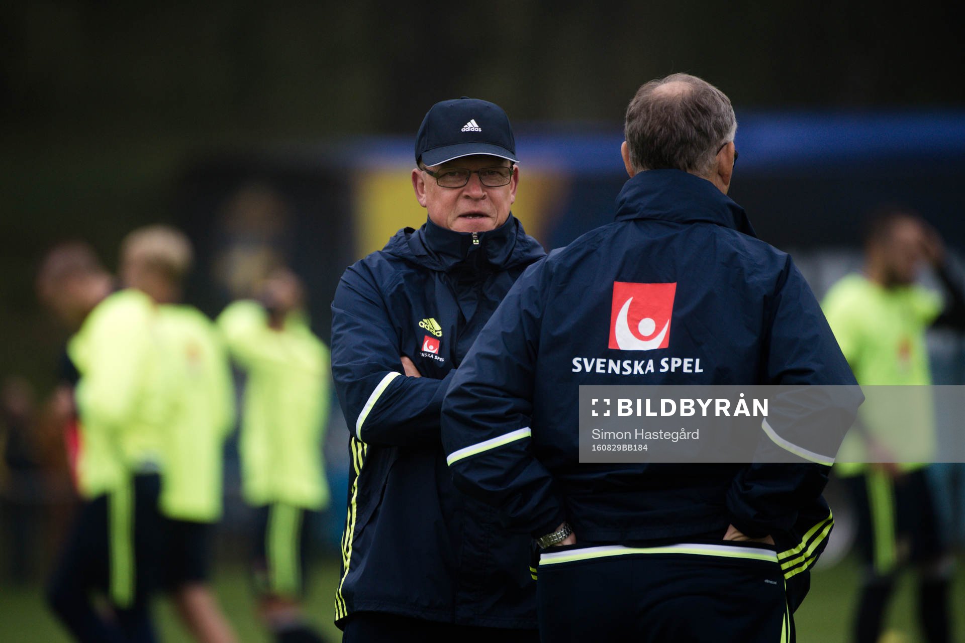 Sveriges förbundskapten Jan Andersson och Rådgivare Lars