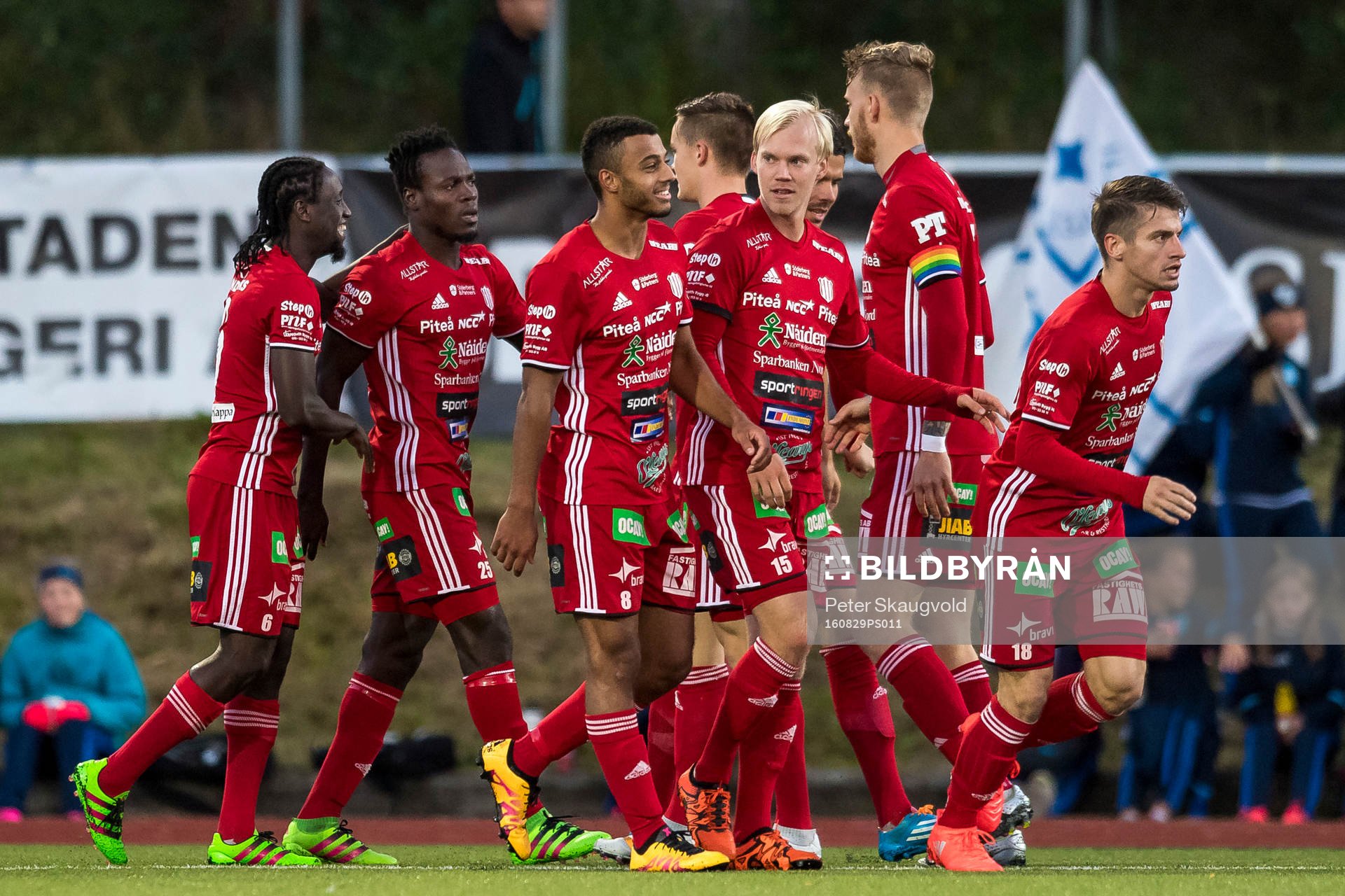 Piteåspelarna jublar