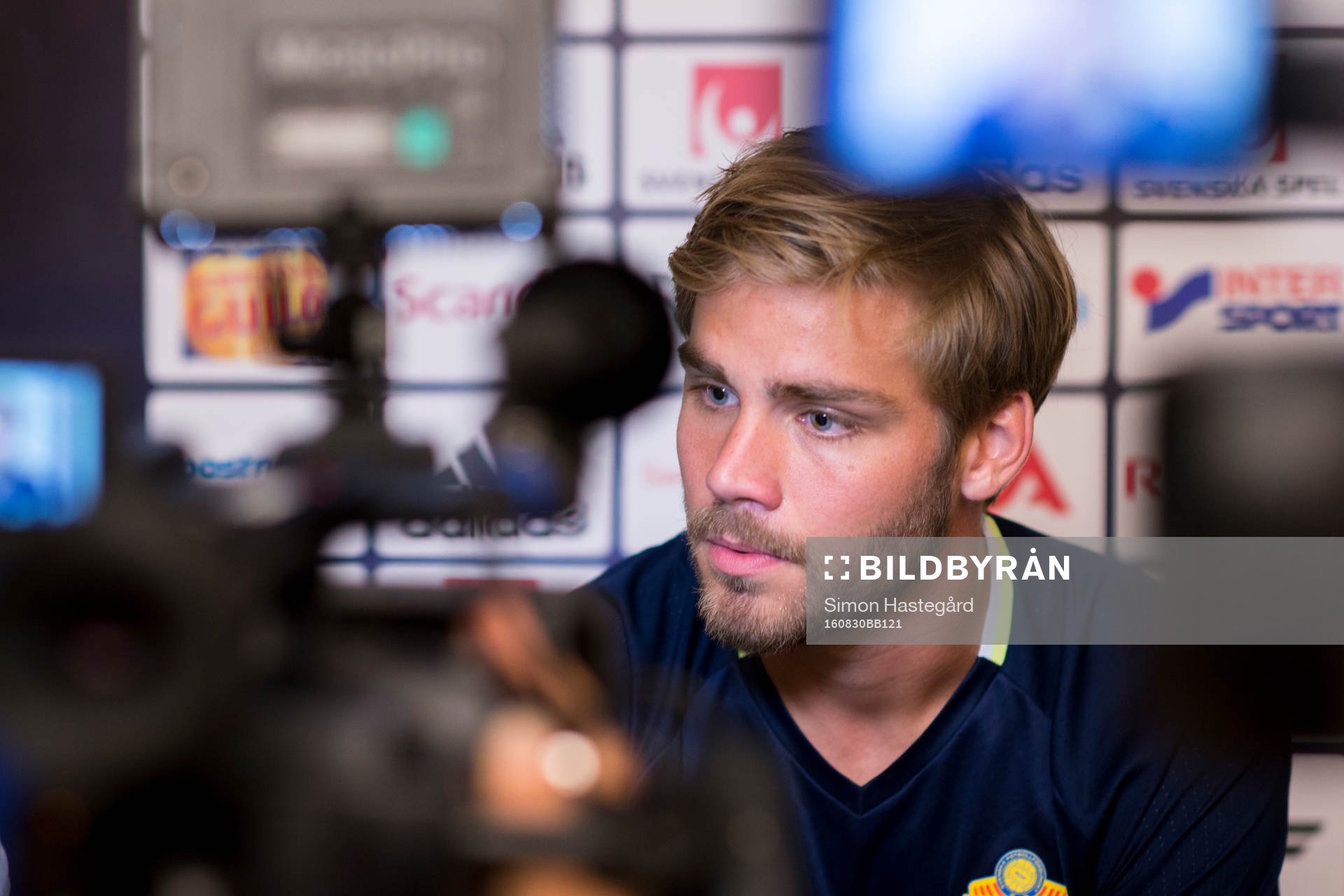 Christoffer Nyman i mixed zone