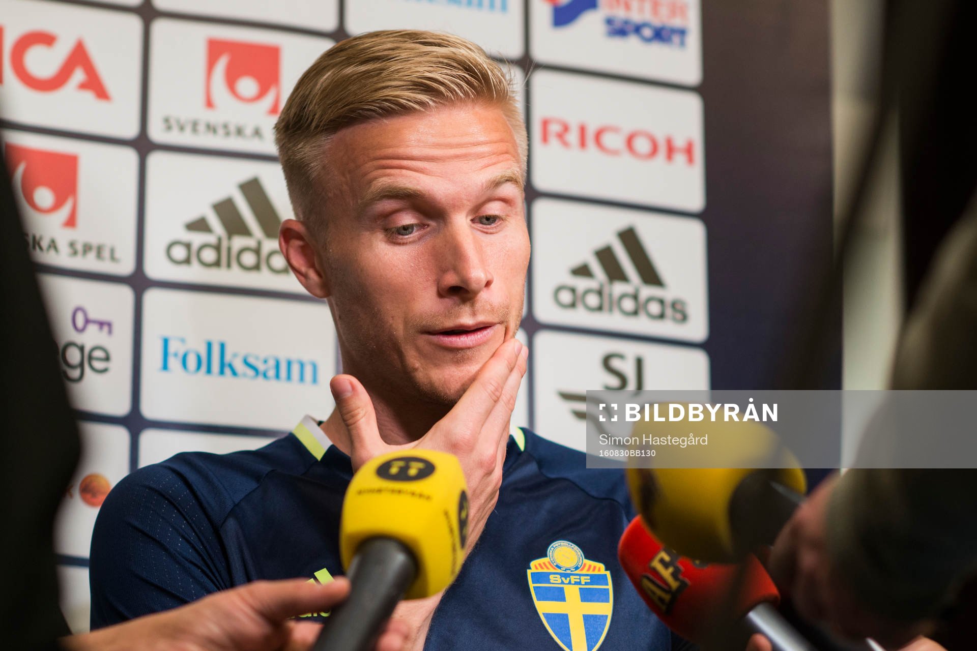 Oscar Wendt i mixed zone