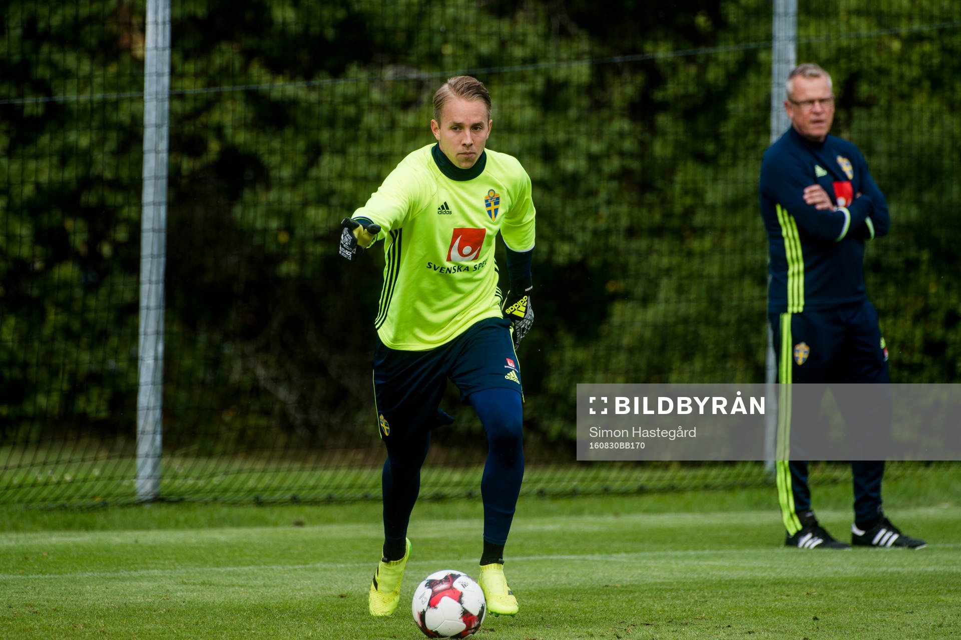 Patrik Carlgren och Förbundskapten Janne Andersson