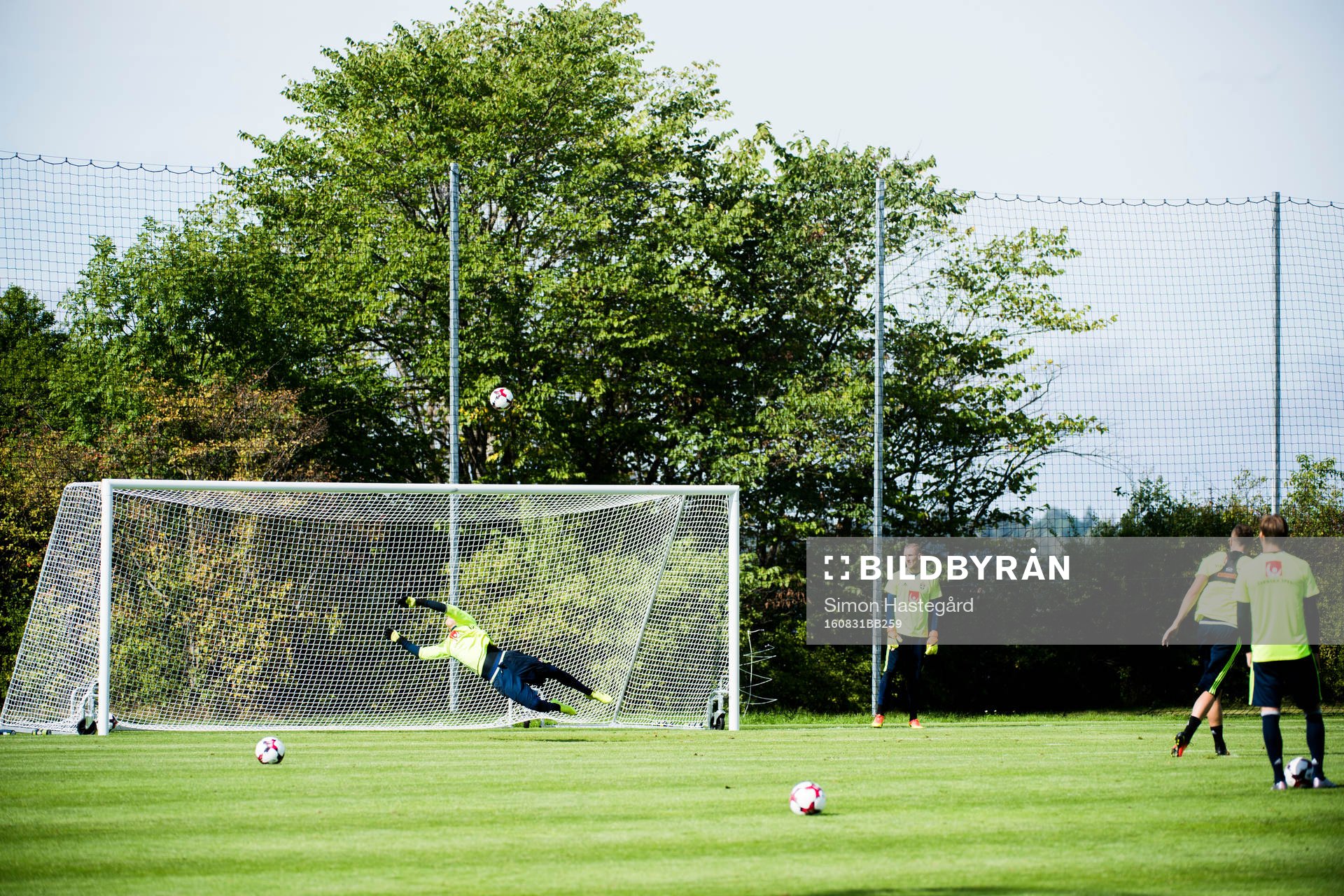 Frisparksträning under en träning med Sveriges fotbollslandslag den 31 augusti 2016 i Stockholm