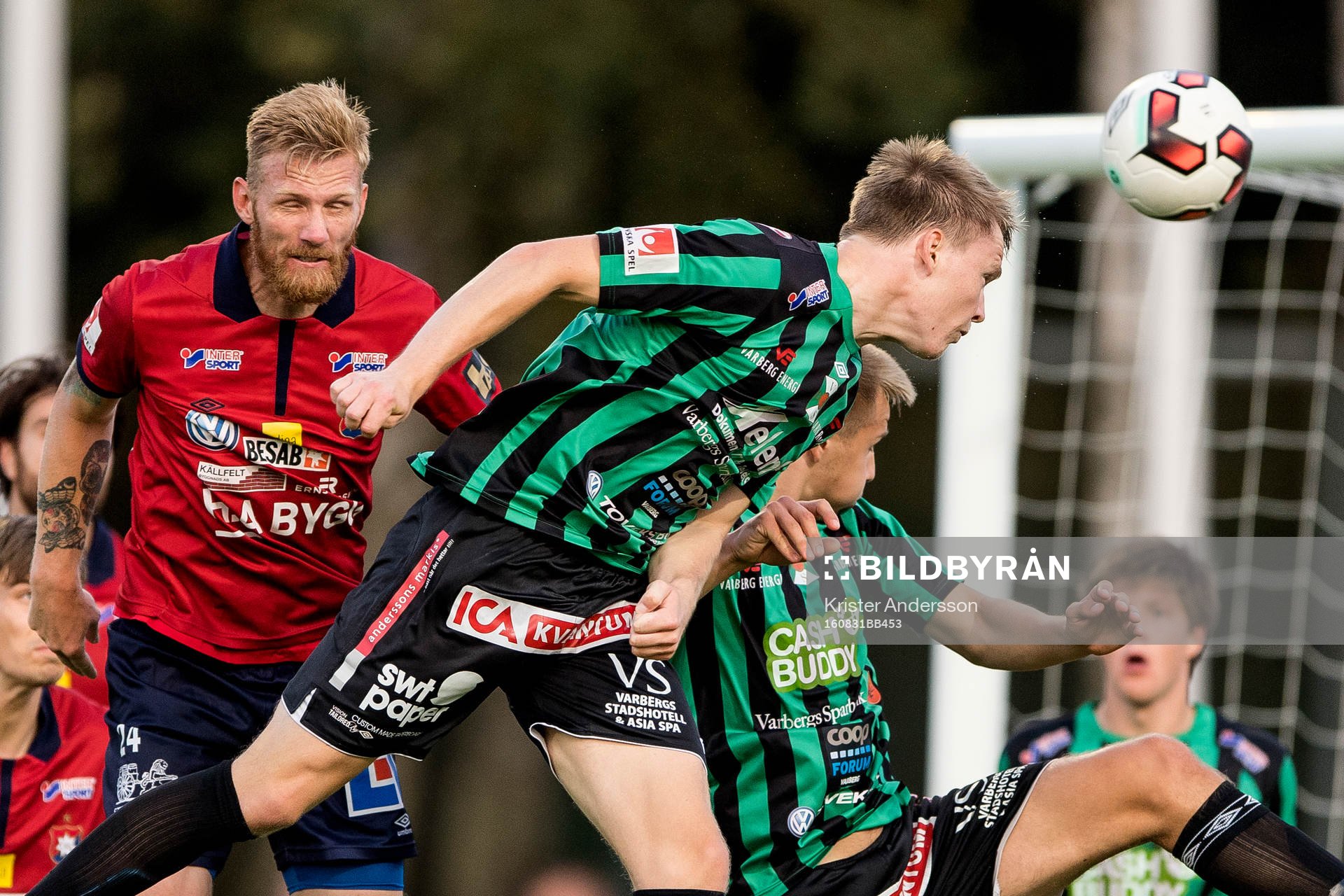Varbergs Anton Liljenbäck med en nick