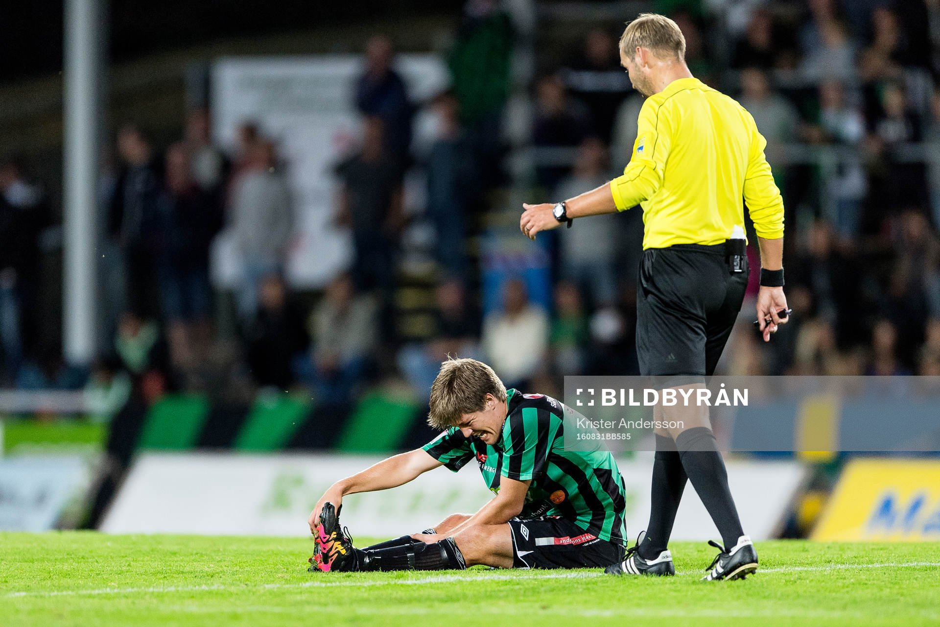 Varbergs Joel Palmquist har kramp