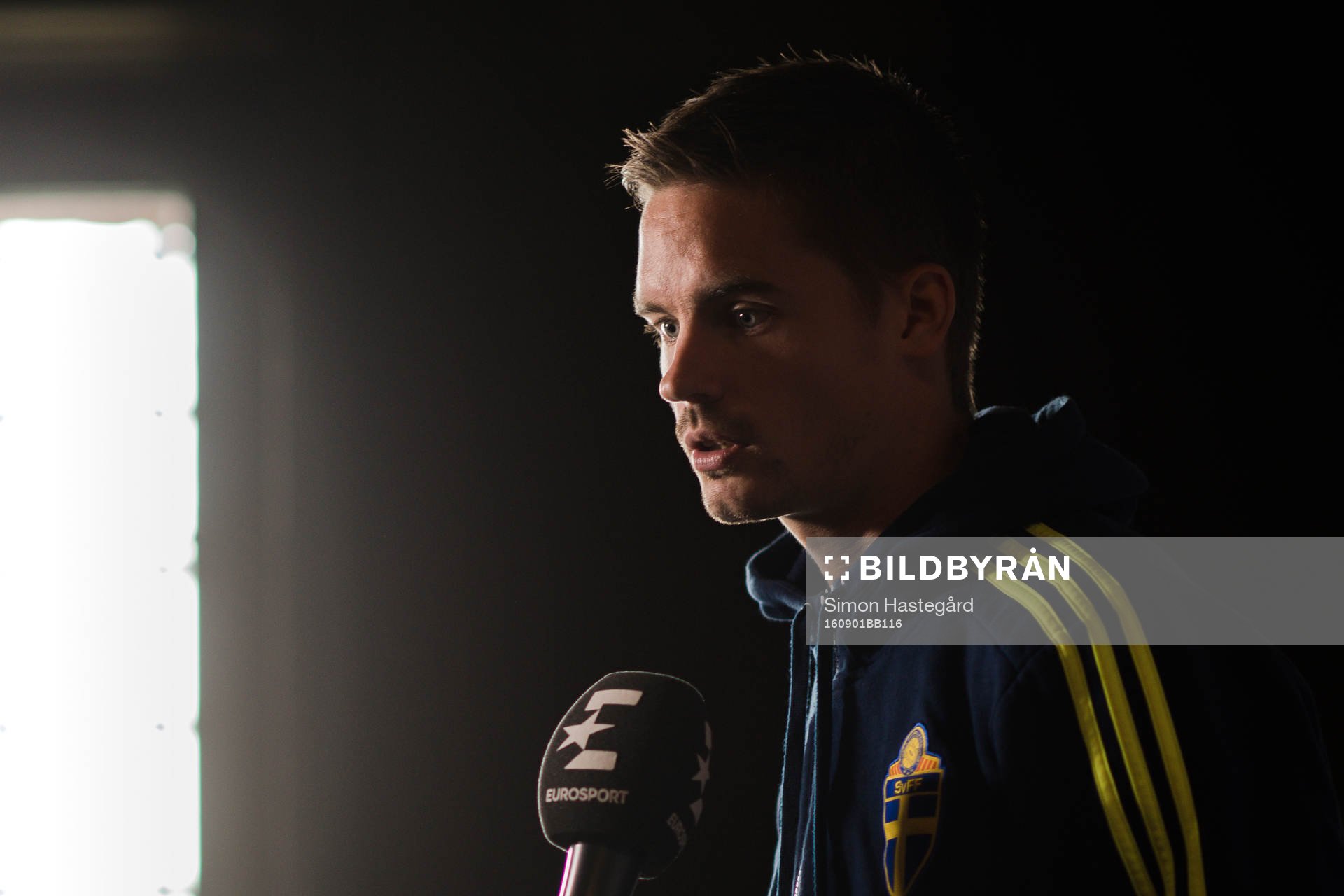 Mikael Lustig  i mixed zone