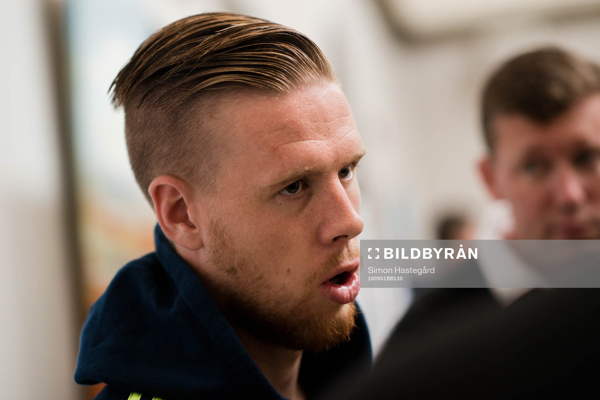 Pontus Jansson  i mixed zone