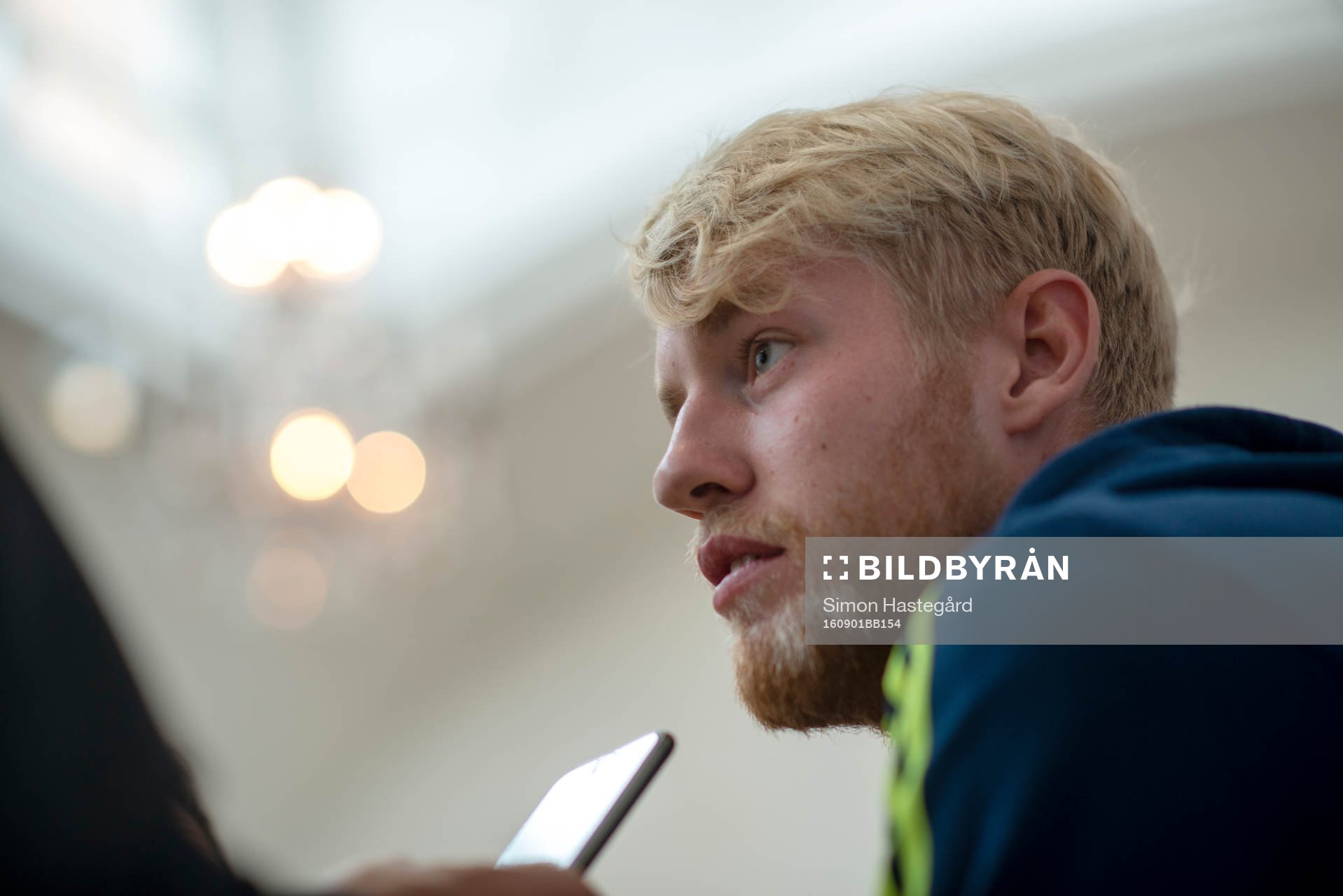 Filip Helander  i mixed zone
