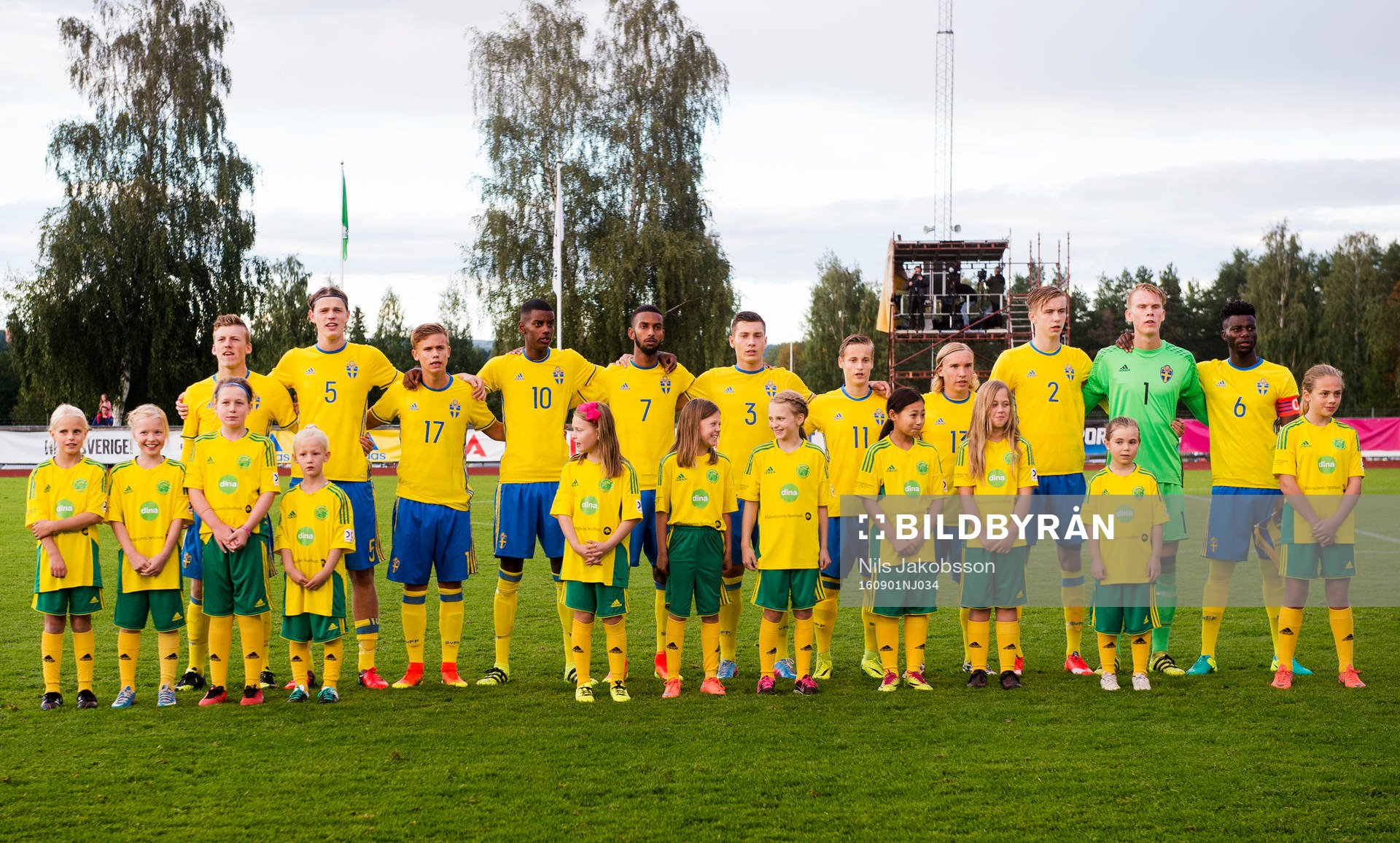 Sveriges Hugo Andersson, Oscar Petersson, Alexander Isak,