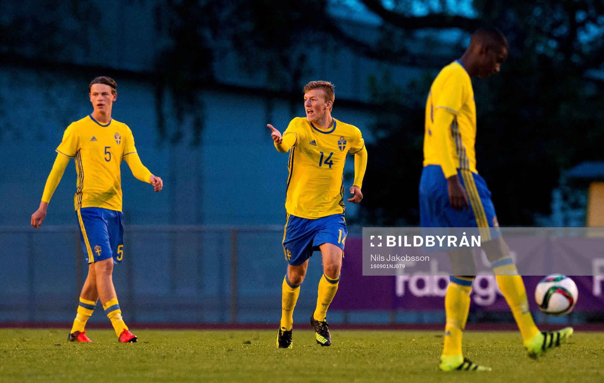 Sveriges Hugo Andersson, Teddy Bergqvist, Alexander Isak