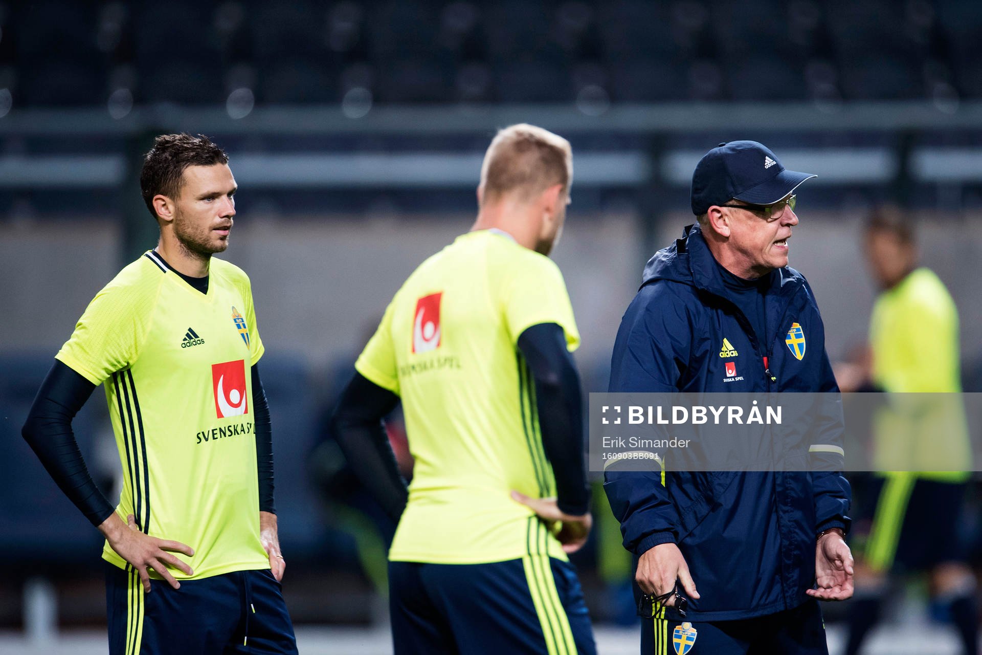 Marcus Berg, John Guidetti och förbundskapten Janne