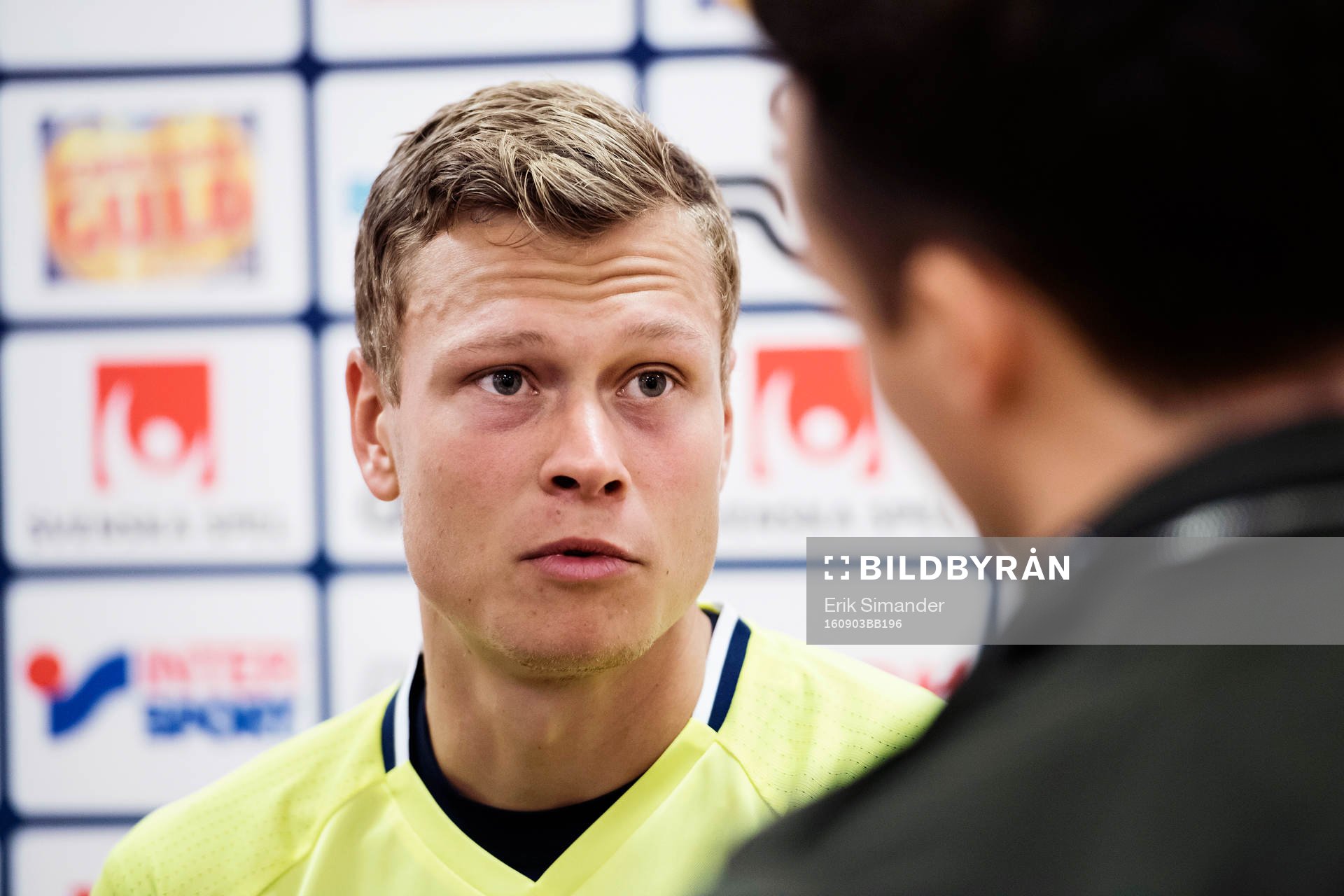 Viktor Claesson i mixed zone
