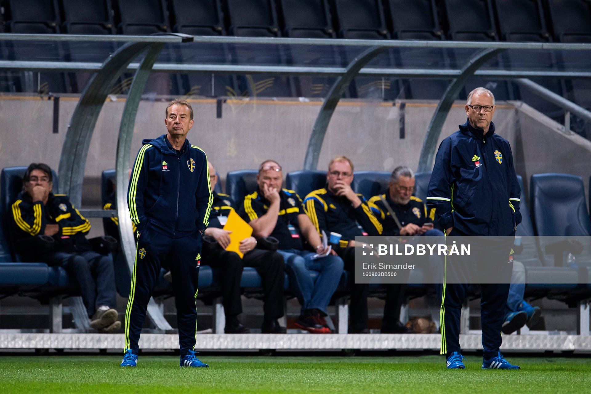 Tom Prahl, bevakare och Lars Lagerbäck, rådgivare