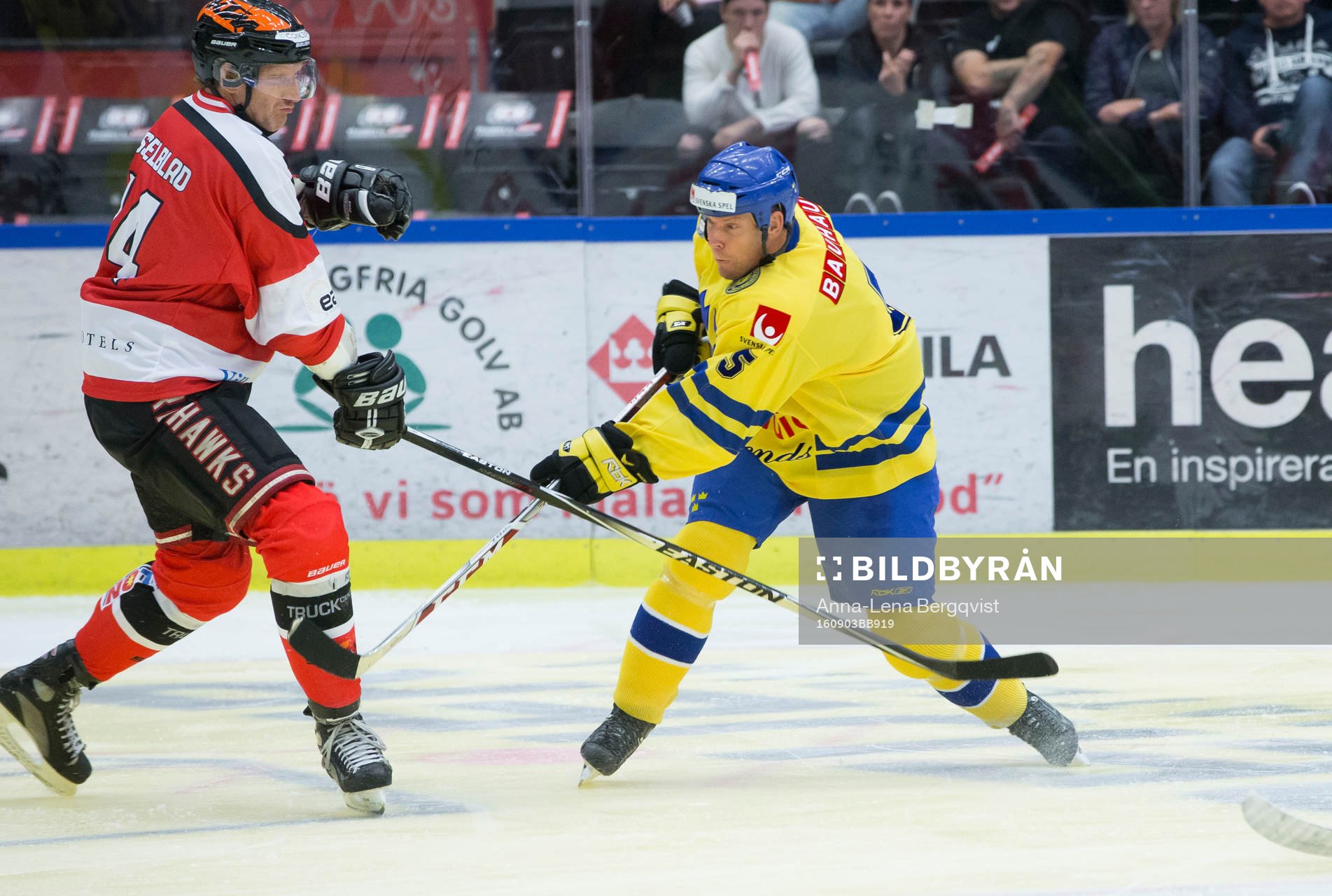 Peter Hasselblad och  Tre Kronor legends Patrik Juhlin