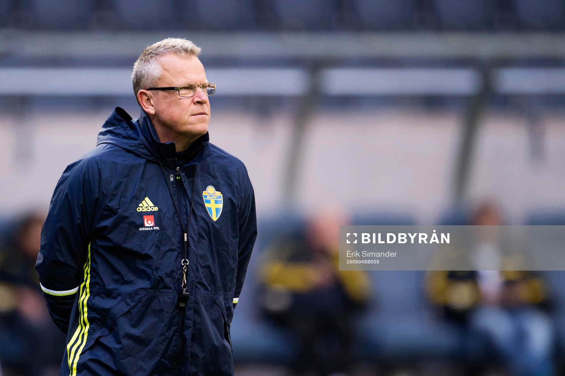 Sveriges förbundskapten Janne Andersson 1under en träning