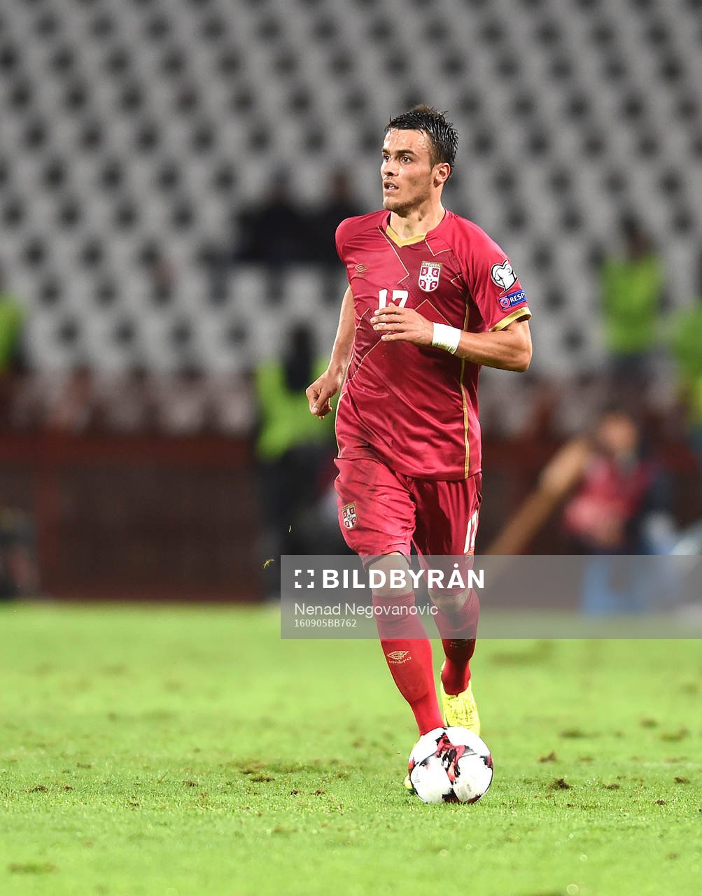 Fotboll, VM 2018, Porträtt, Serbien: Filip Kostic, Serbien, poserar för ett porträtt den 5 september 2016 i Belgrade