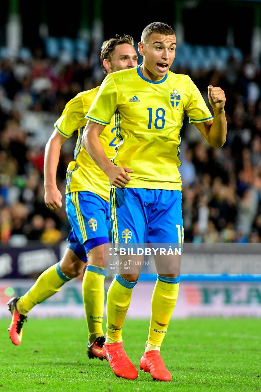 Sveriges Jordan Larsson jublar