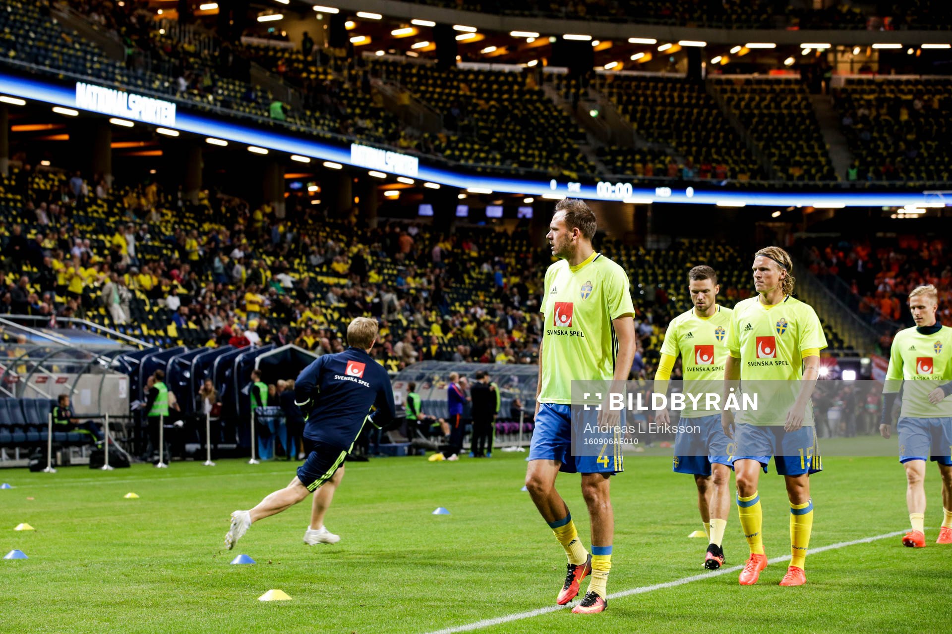 Sveriges Andreas Granqvist, Marcus Berg och Oscar Hiljemark