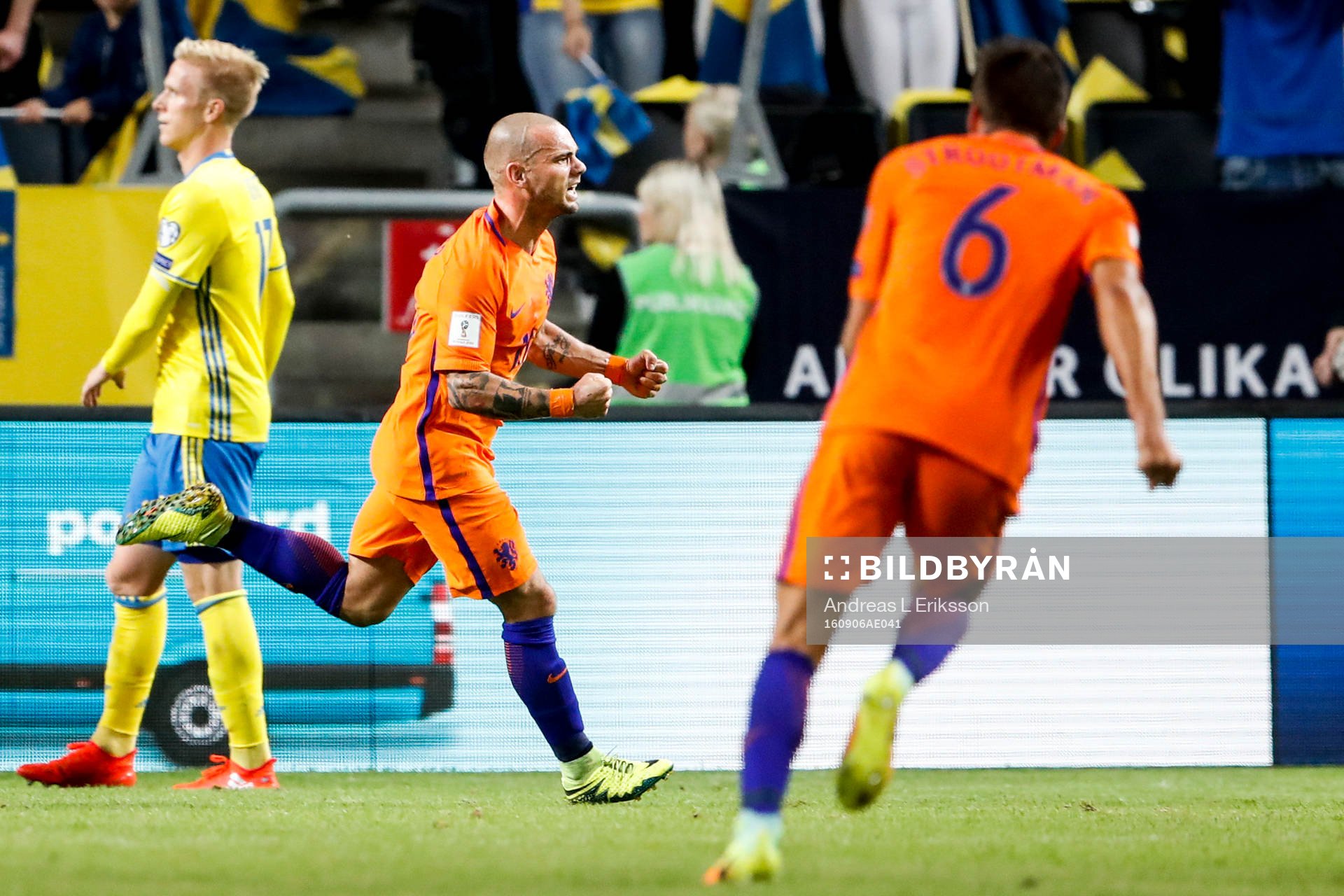Hollands Wesley Sneijder jublar