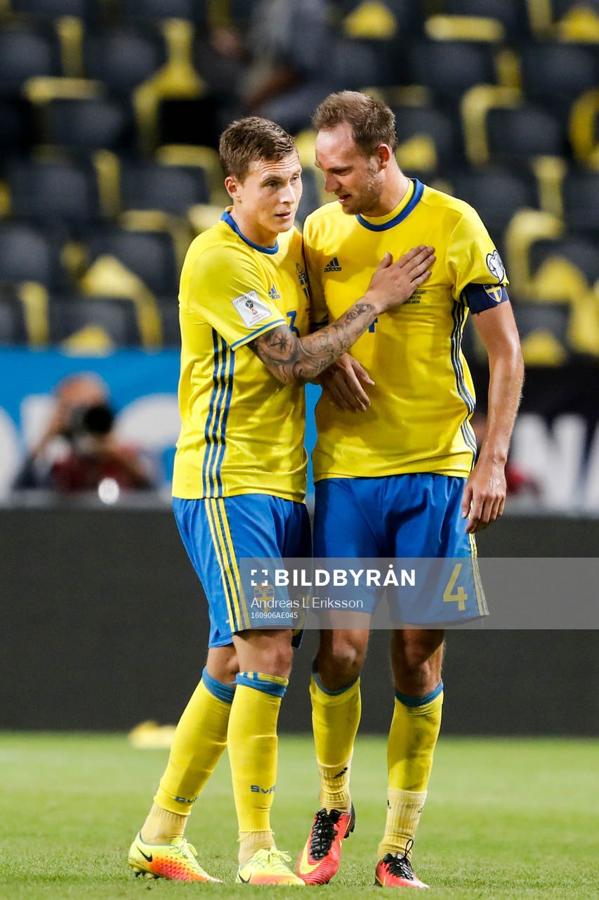 Sveriges Victor Nilsson Lindelöf och Andreas Granqvist