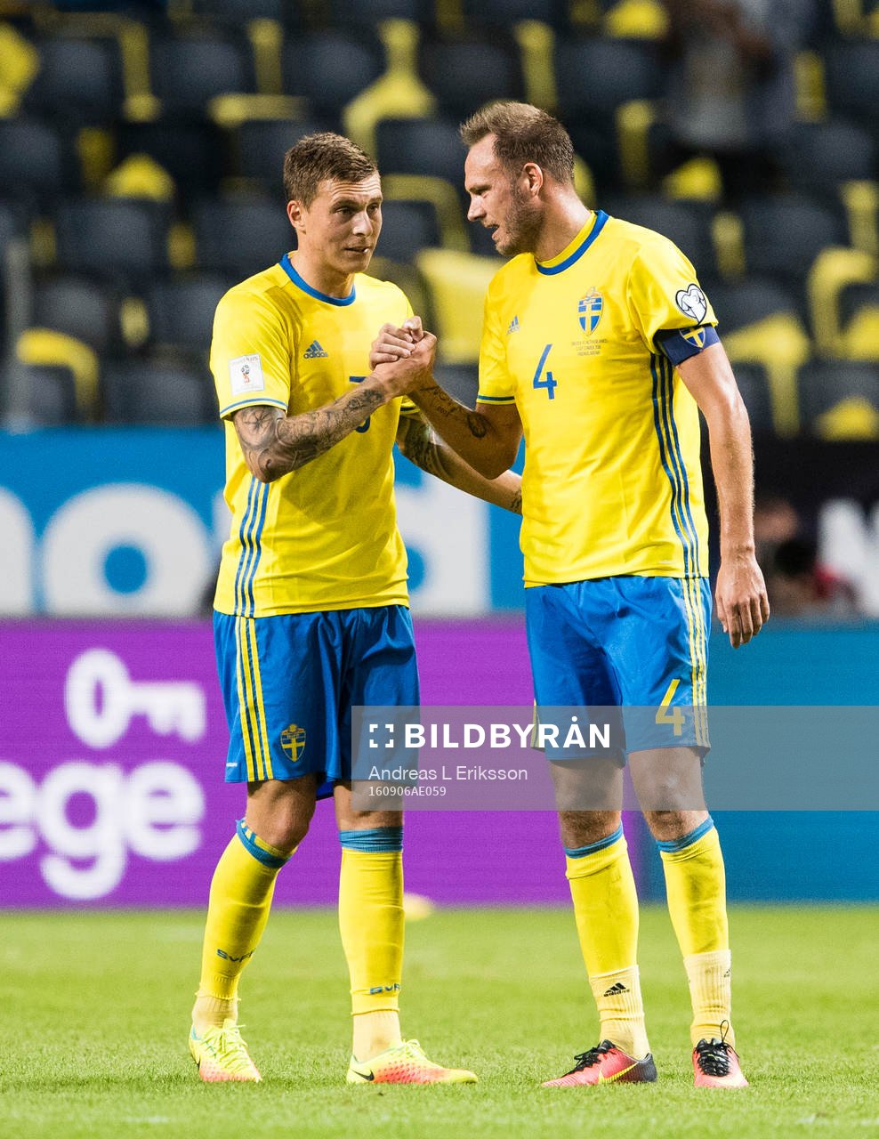 Sveriges Victor Nilsson Lindelöf och Andreas Granqvist