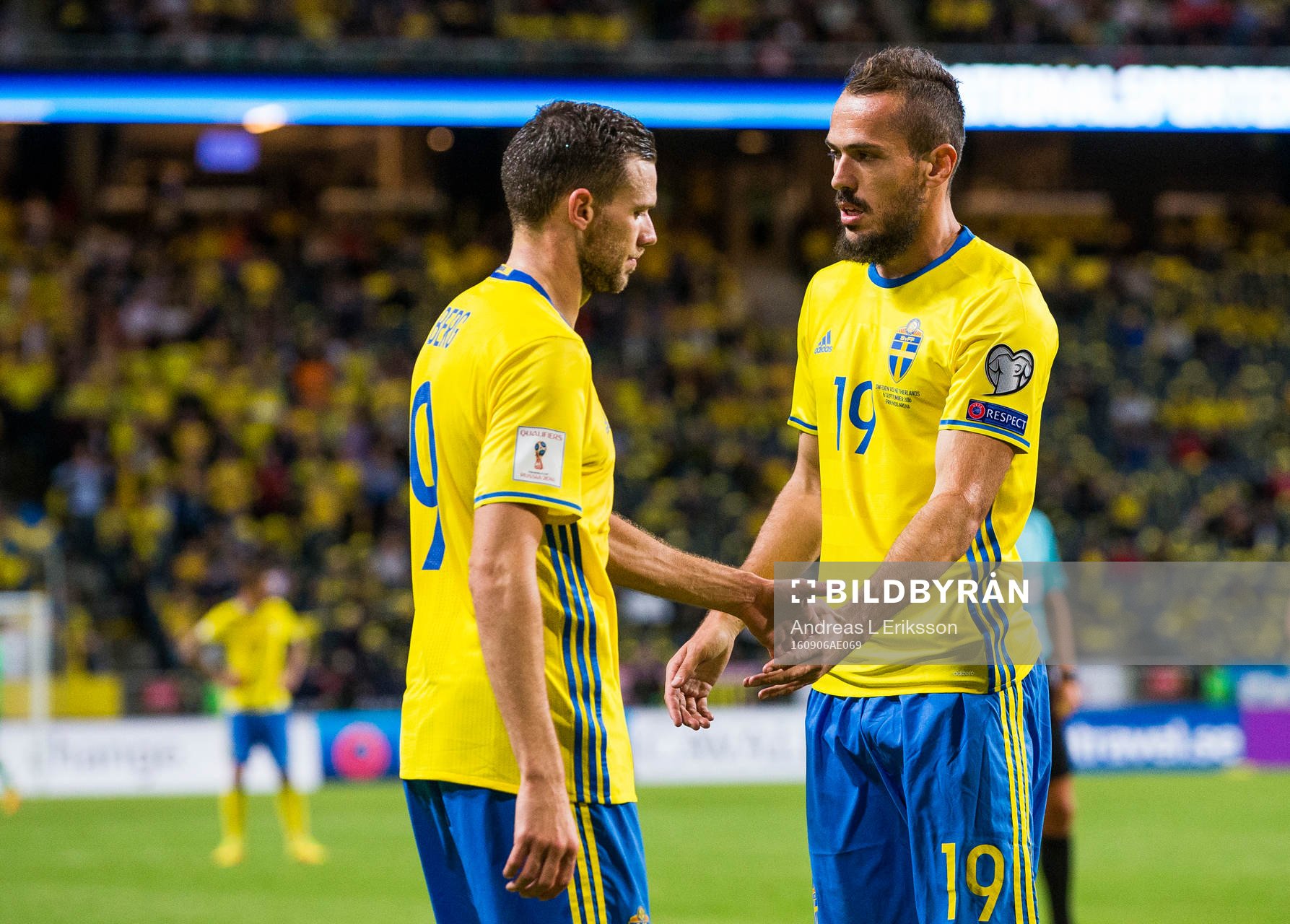 Sveriges Marcus Berg och Emir Kujovic