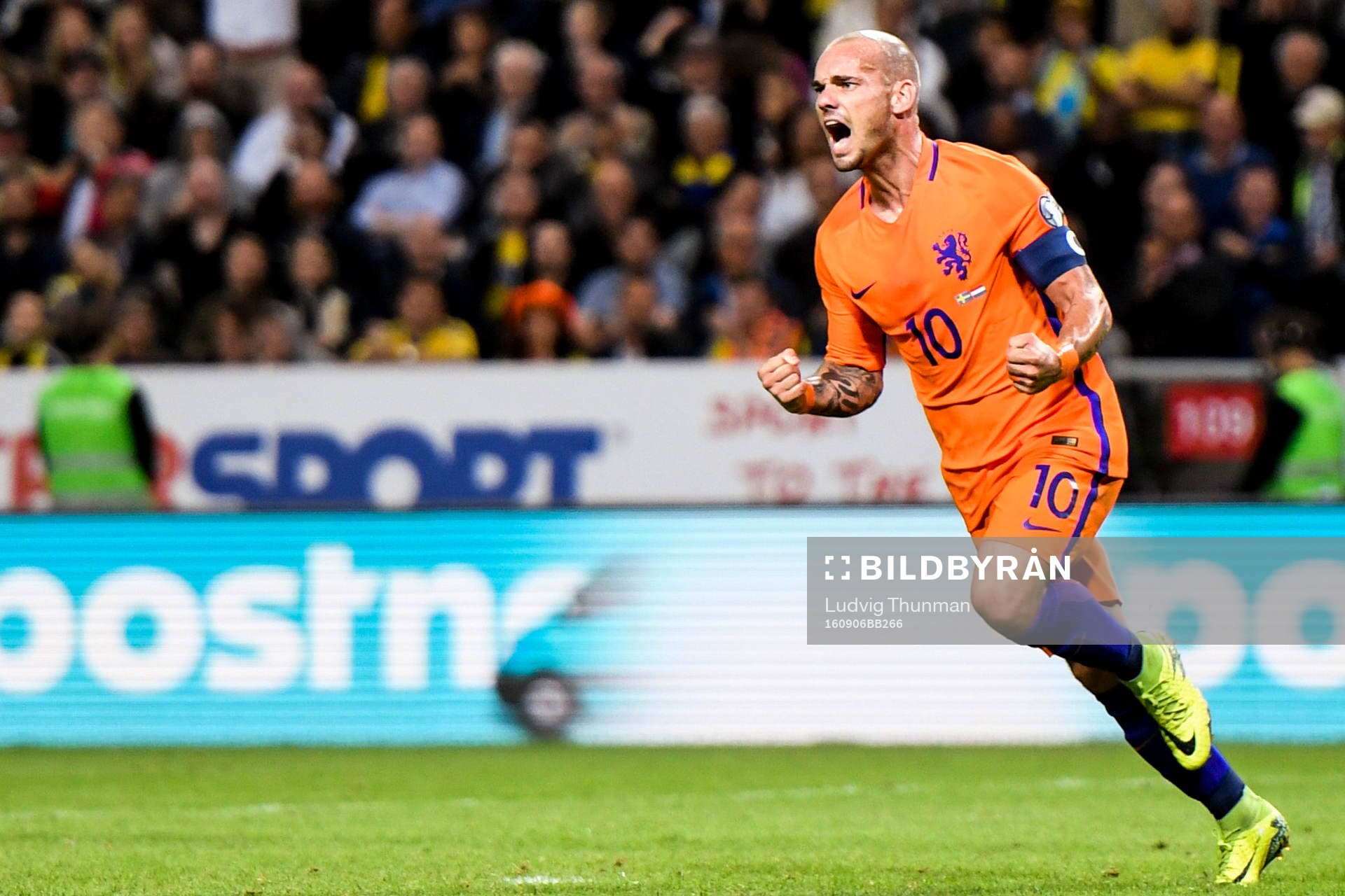 Hollands Wesley Sneijder jublar