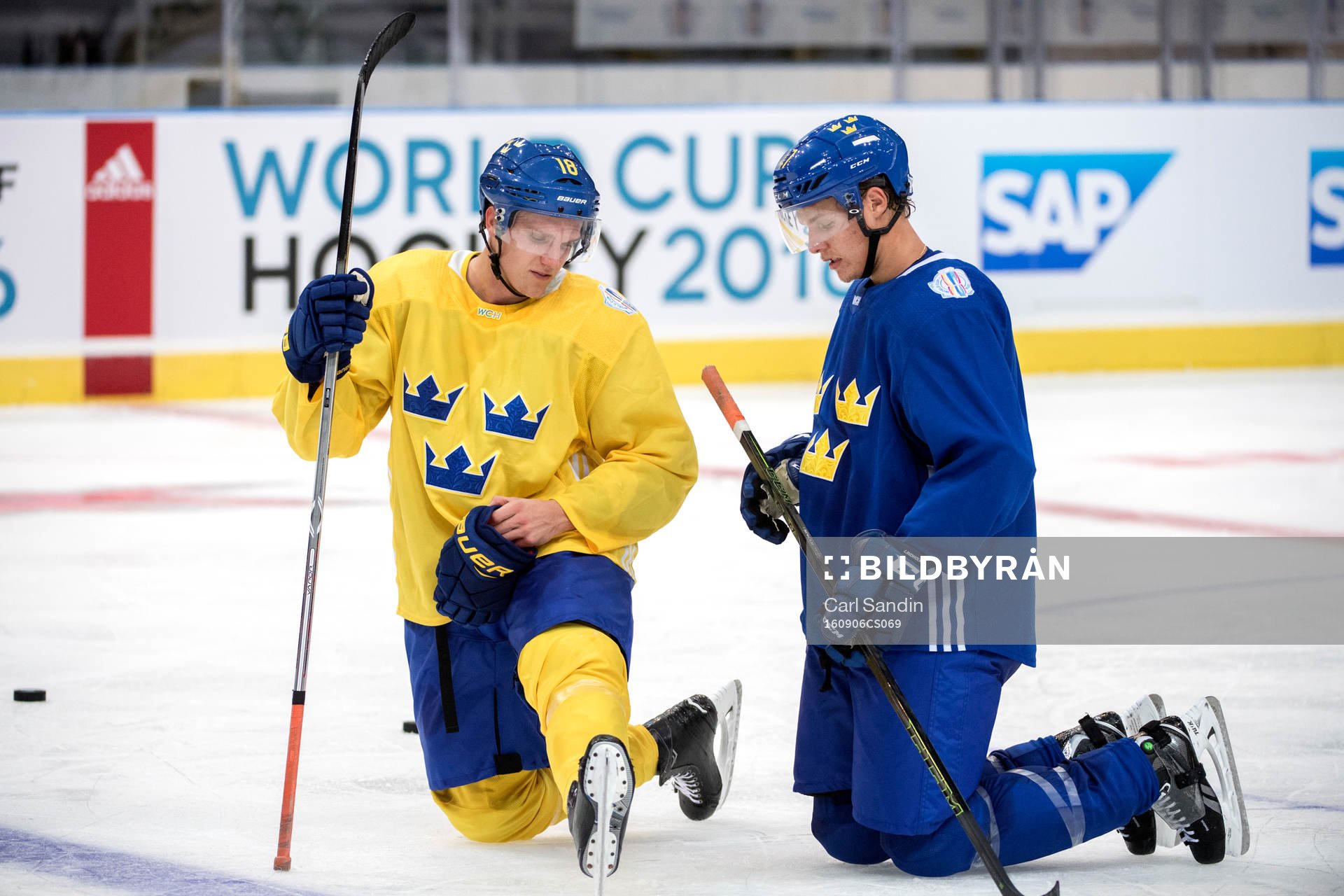 Sveriges Jakob Silfverberg och Hampus Lindholm
