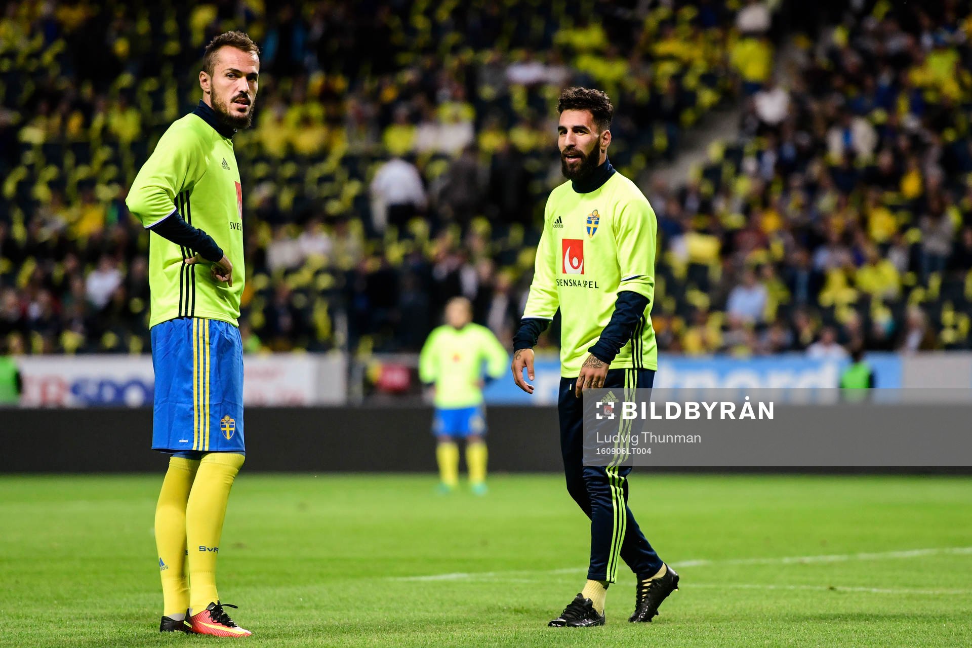 Sveriges Emir Kujovic och Jimmy Durmaz